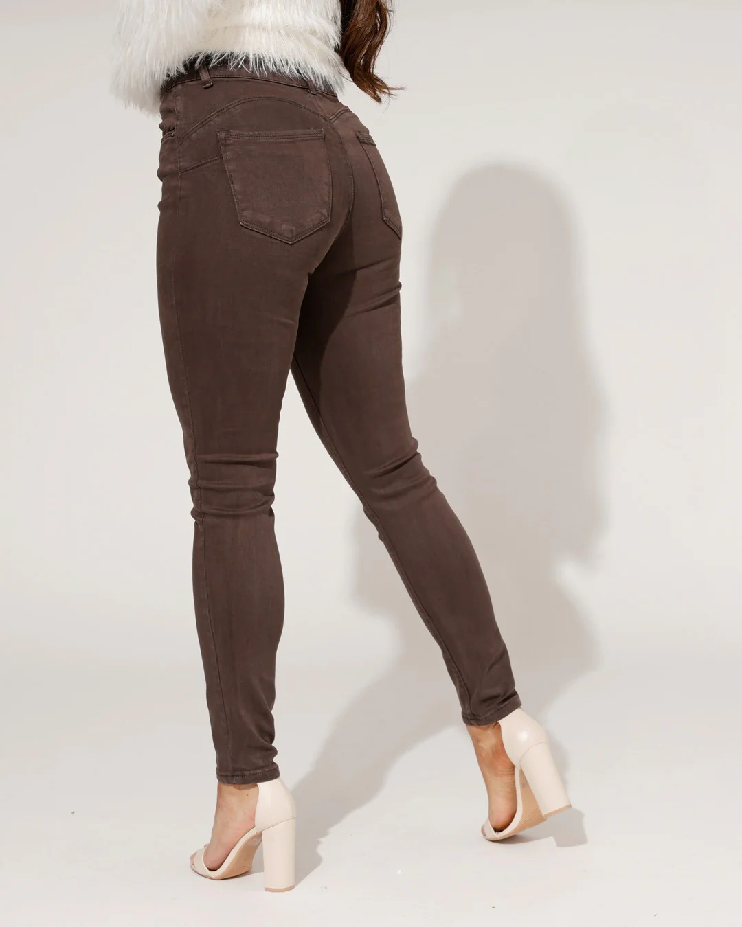 Ana & Lucy | Skinny jeans Melis-CM Donkerbruin - Image 4