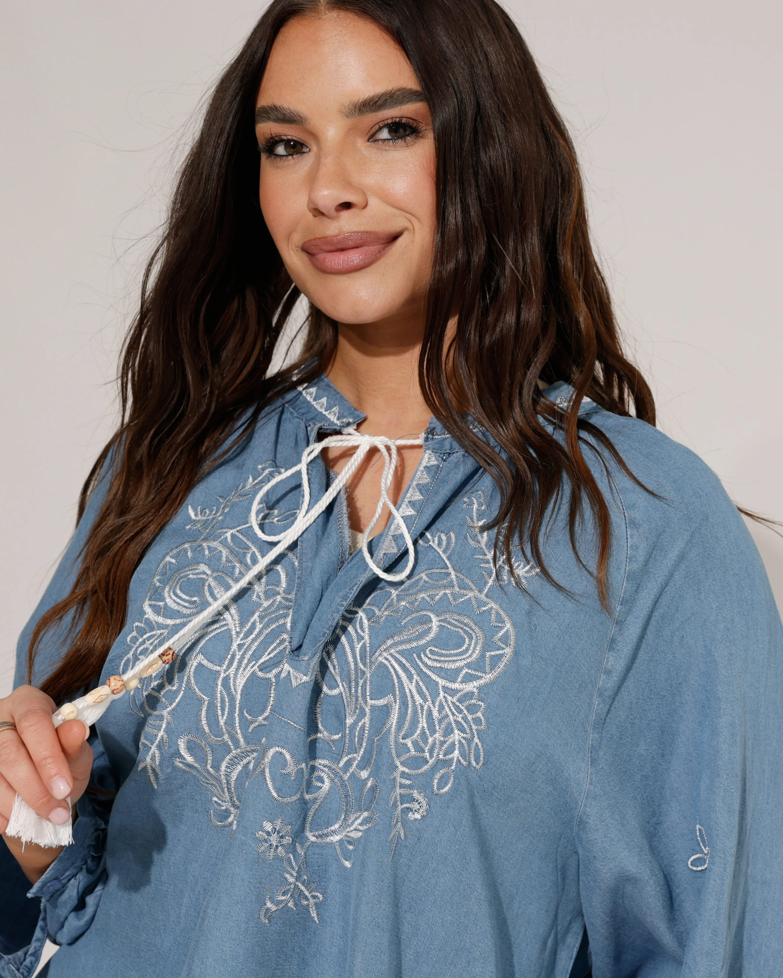 Blouse Liv Blauw - Image 2
