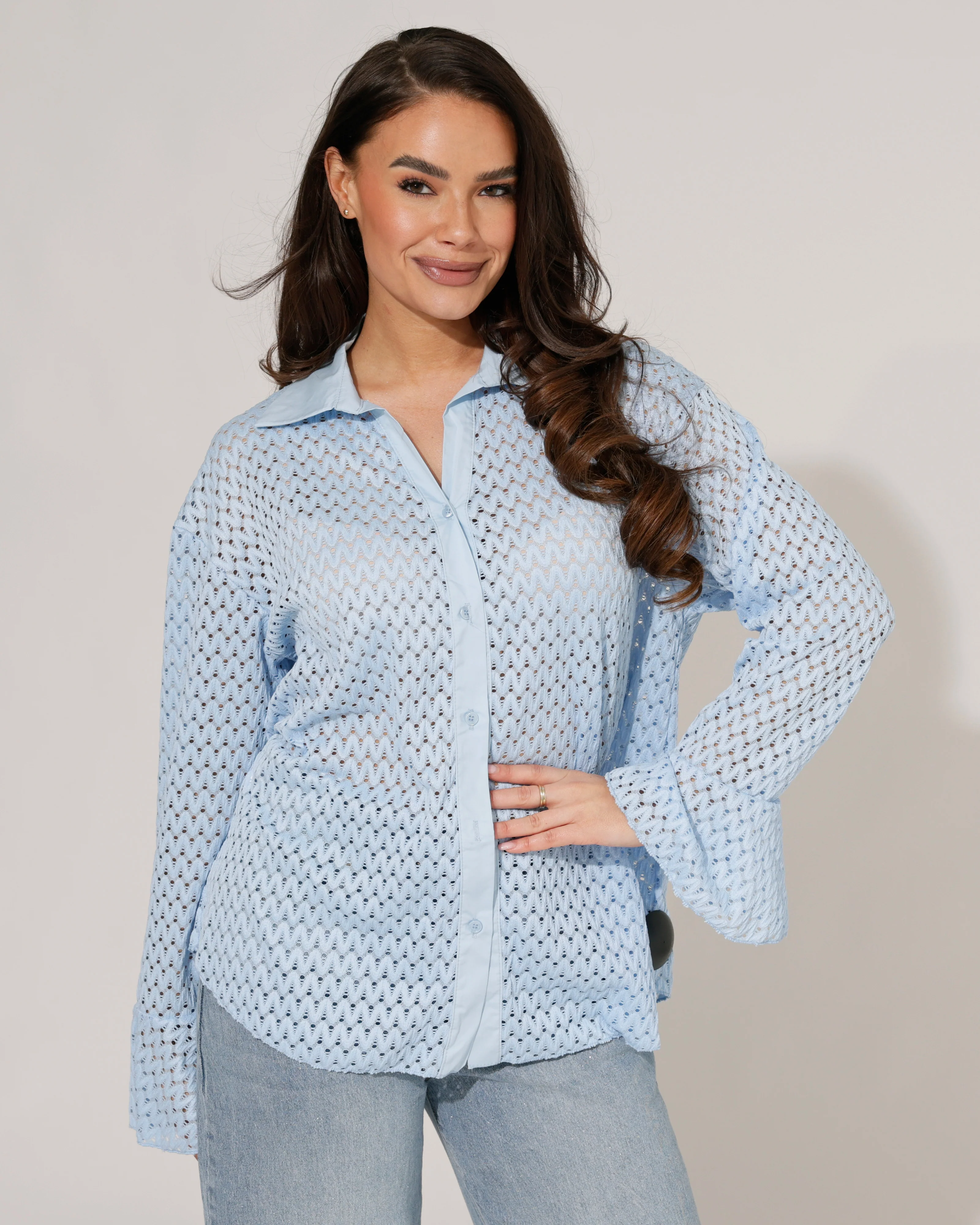 Blouse Roween Lichtblauw - Image 2