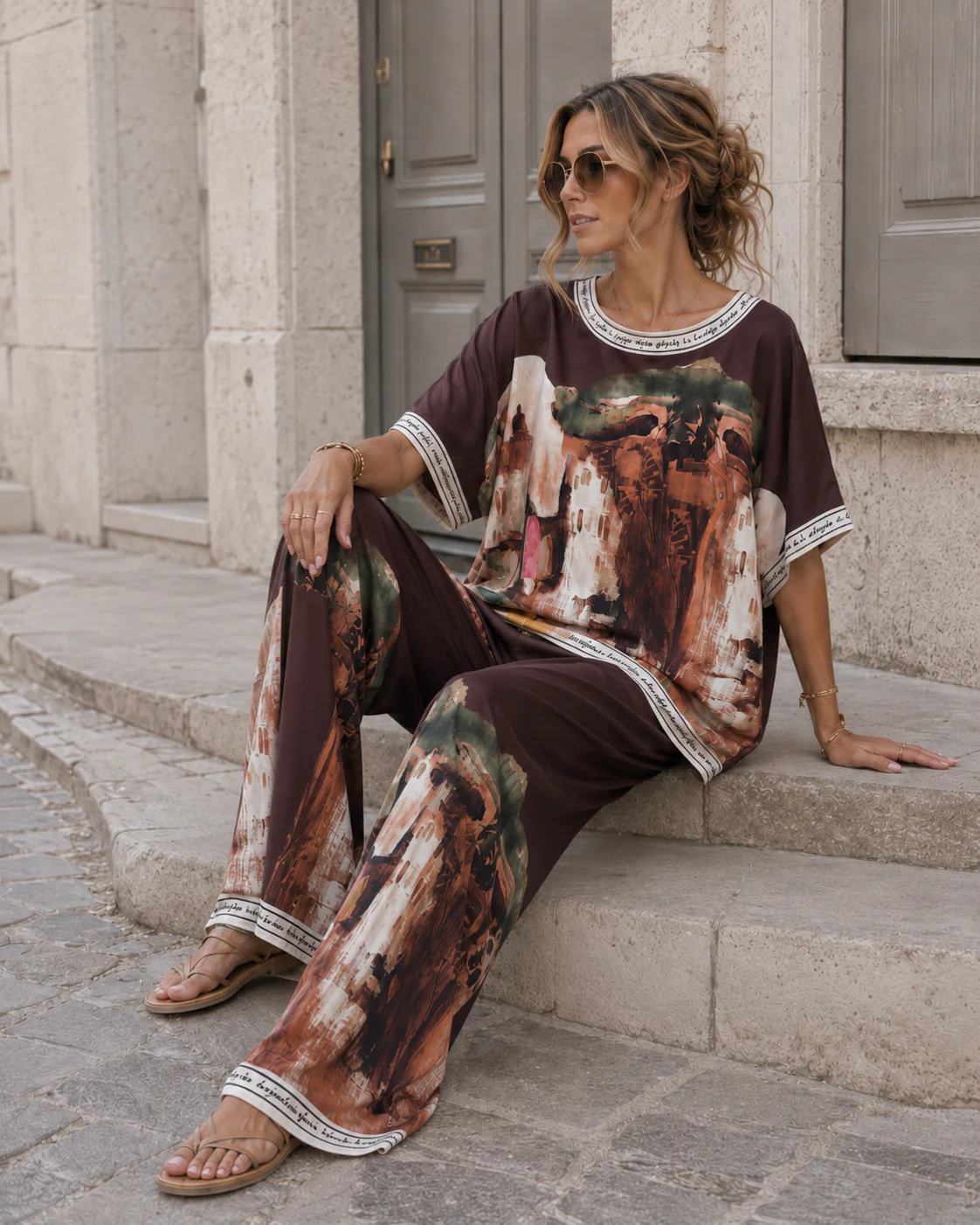 Co-ord set met print Eve Donkerbruin - Image 2