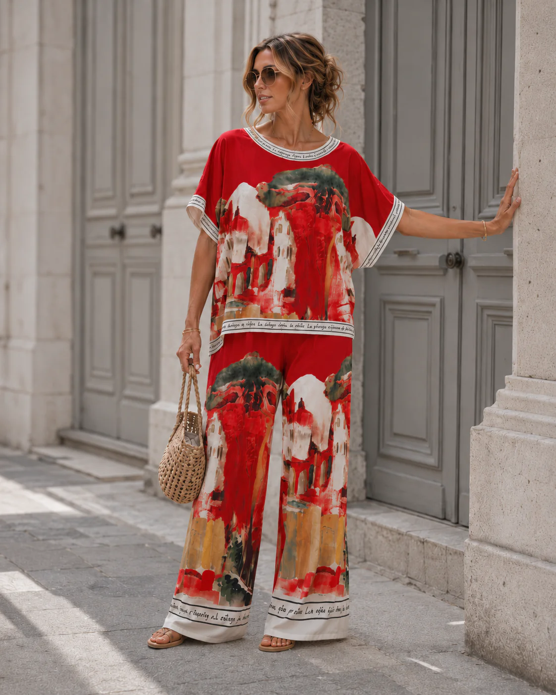 Co-ord set met print Eve Rood - Image 2