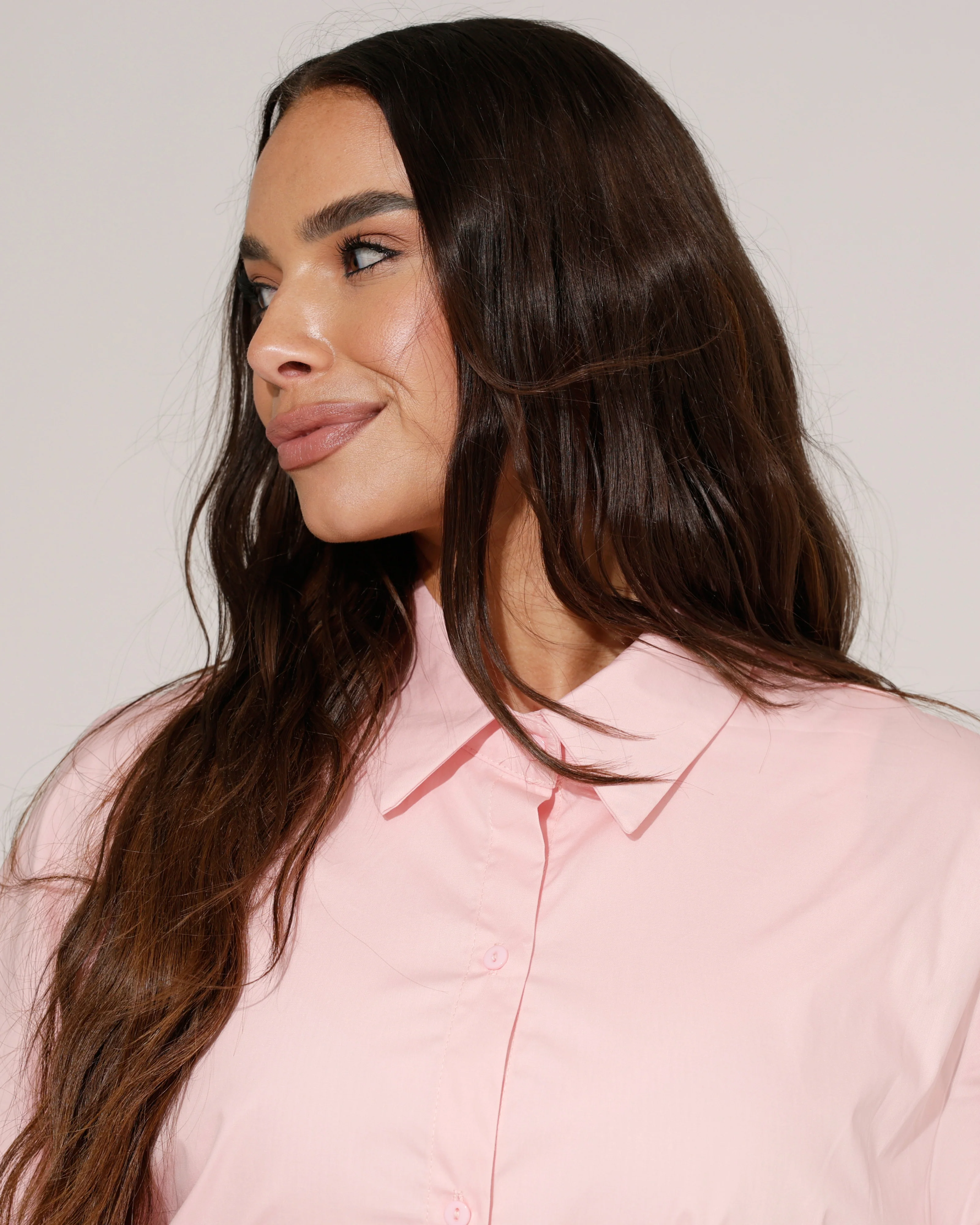 Effen blouse korte mouwen Lilly Roze - Image 5