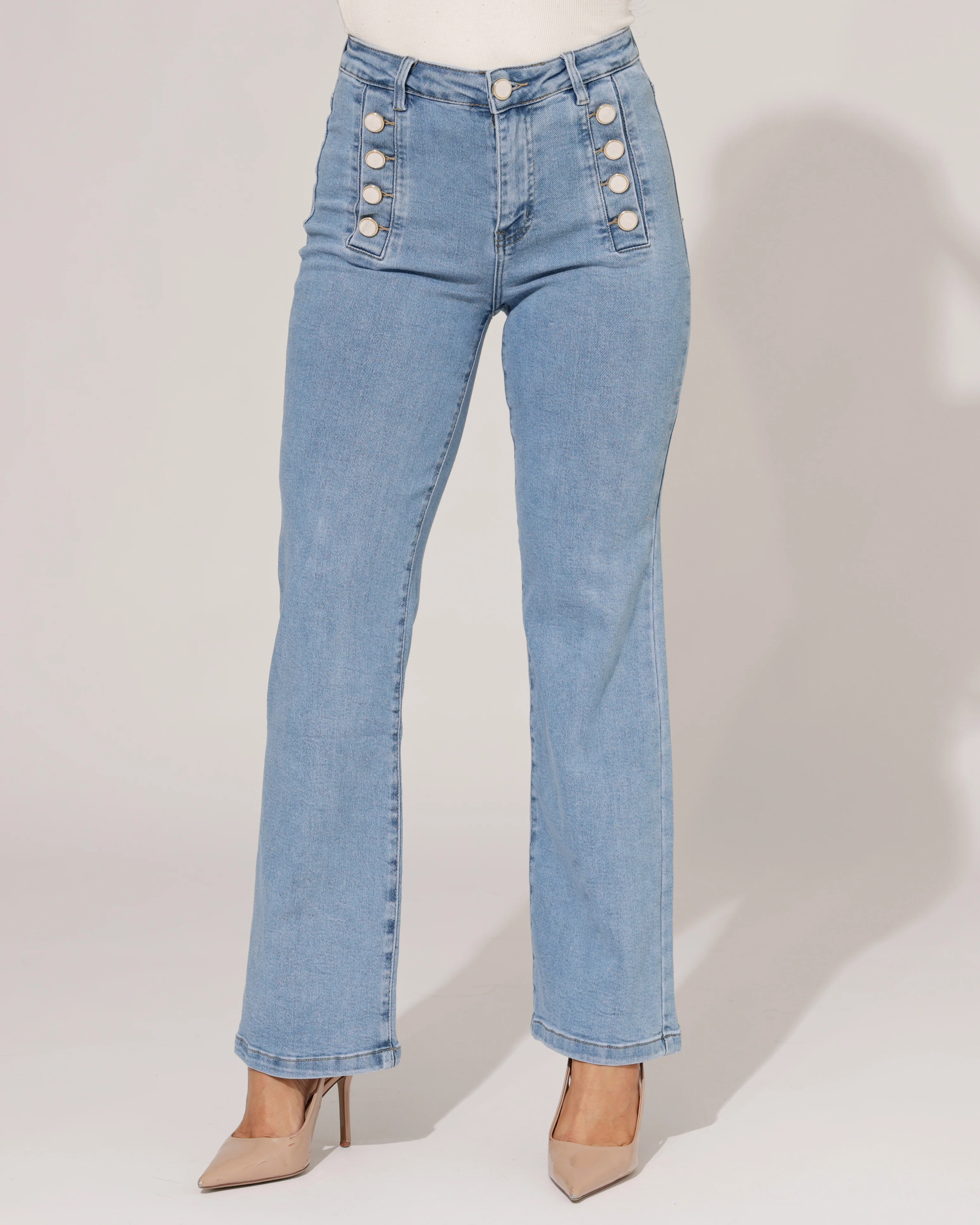 Folyrose | Wide leg jeans Coco-R Blauw