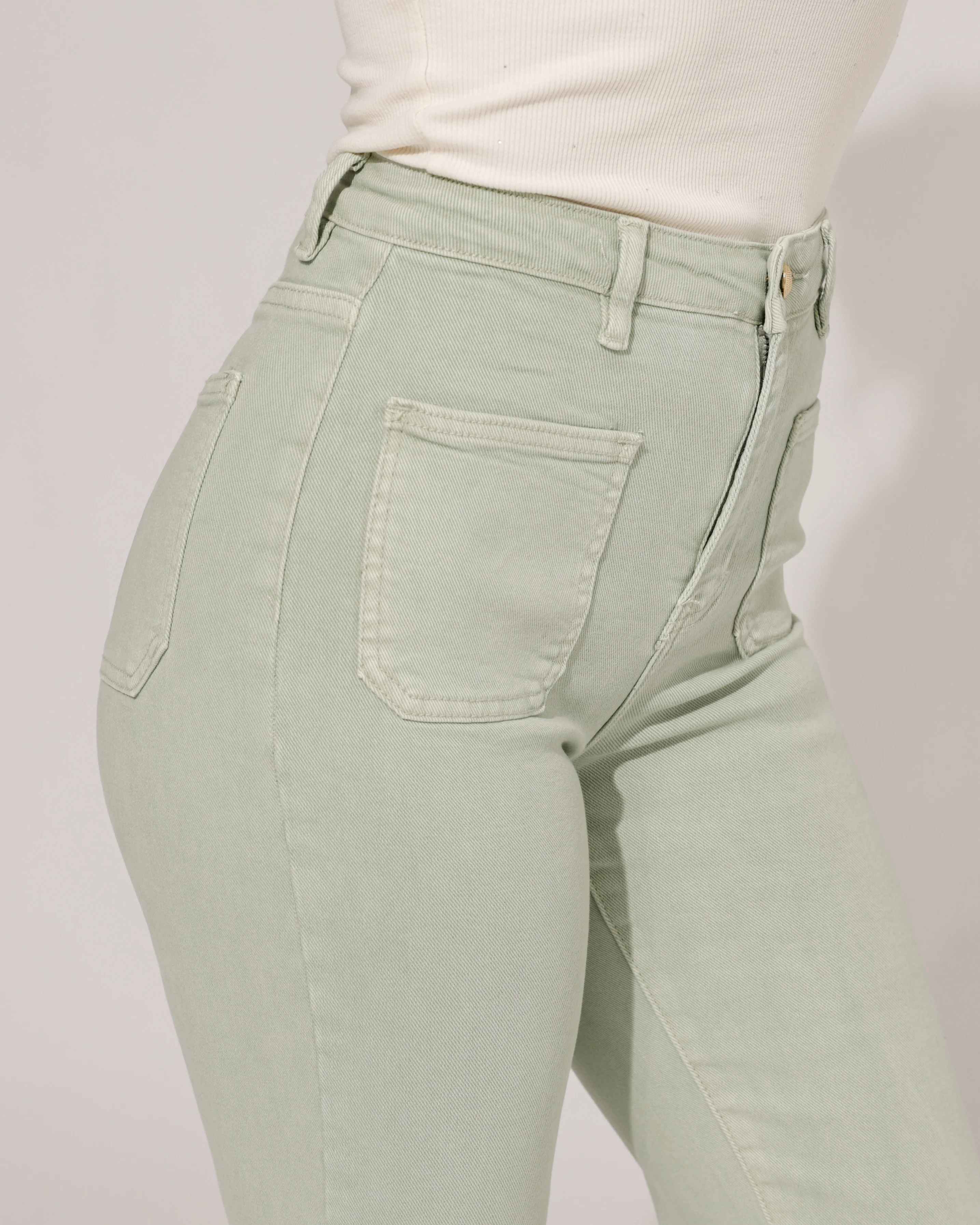 Folyrose | Wide leg jeans Jana-M2 Groen - Image 7