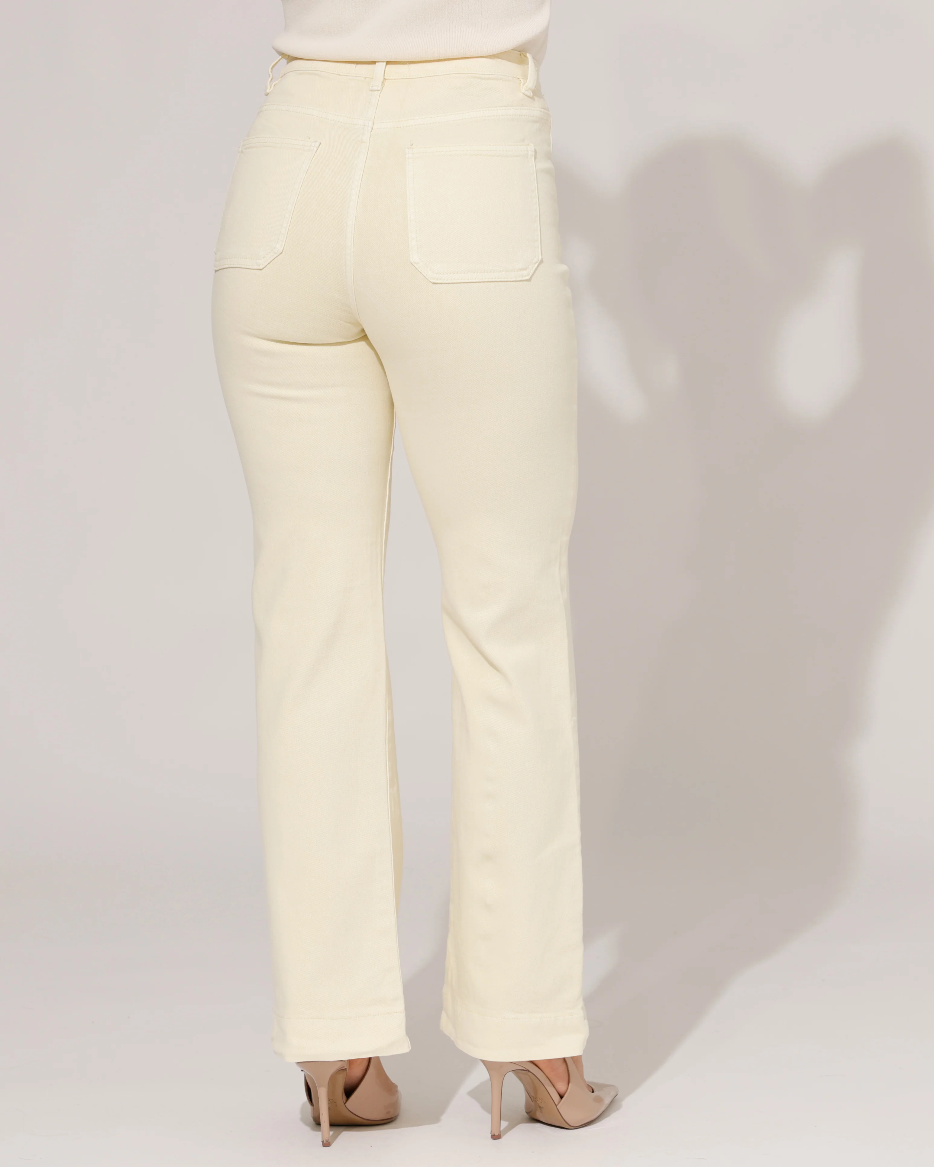 Folyrose | Wide leg jeans Jana-W Geel - Image 2