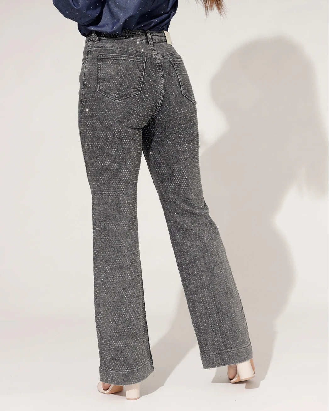 Folyrose | Wide leg jeans Jone Donkergrijs - Image 4