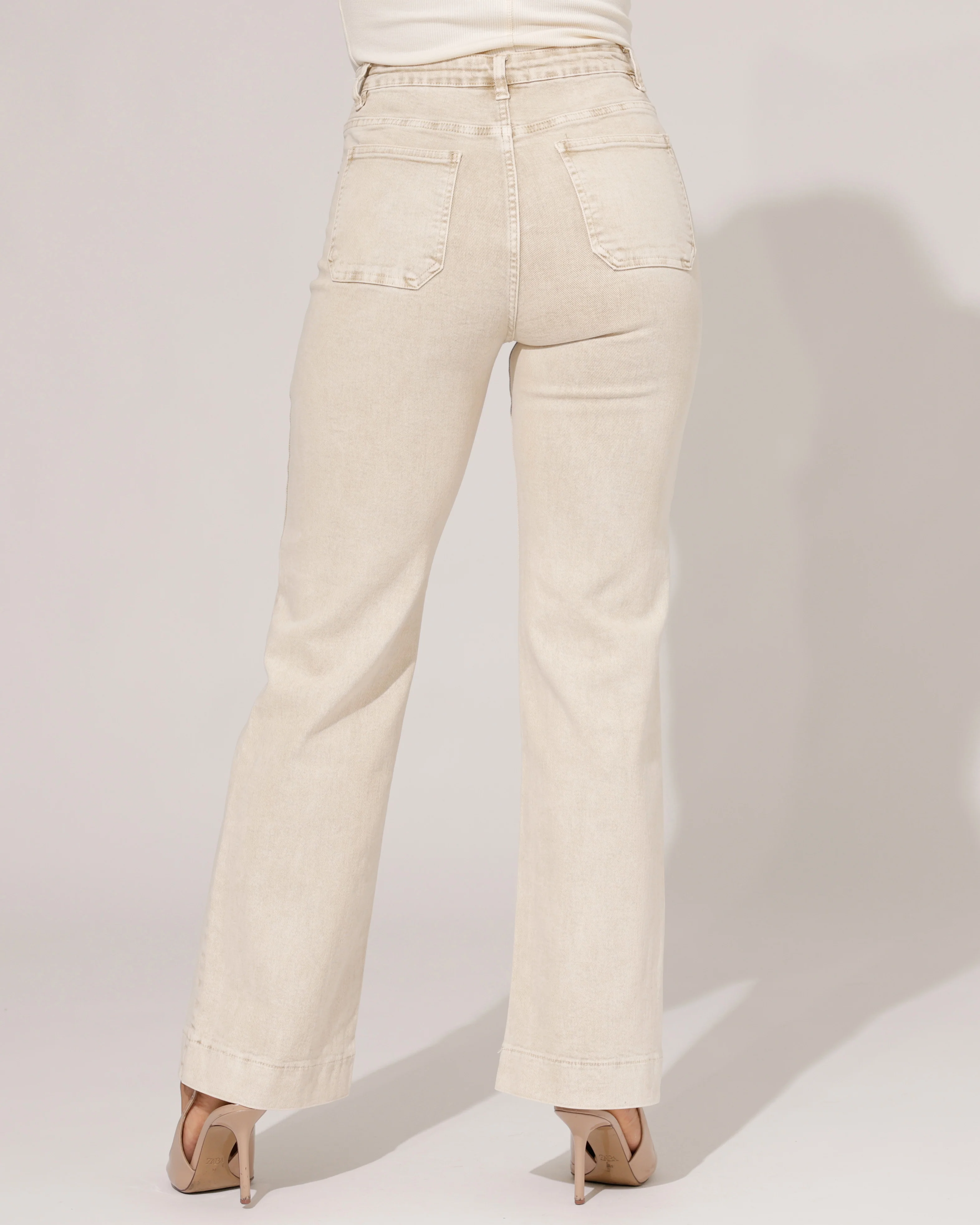Folyrose | Wide leg jeans Mika-YC Zand - Image 3