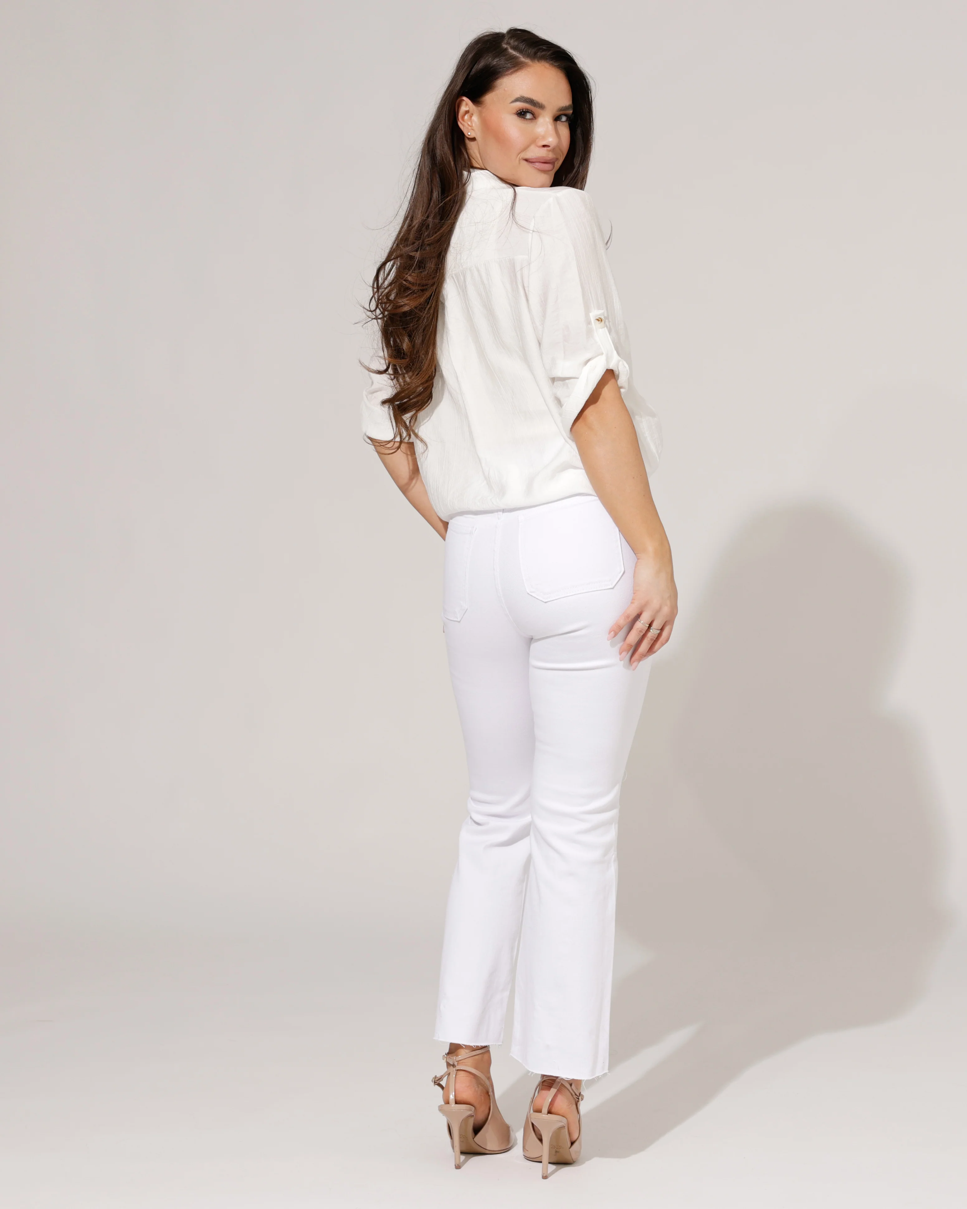 Folyrose | Wide leg jeans Mimi-B Wit - Image 3