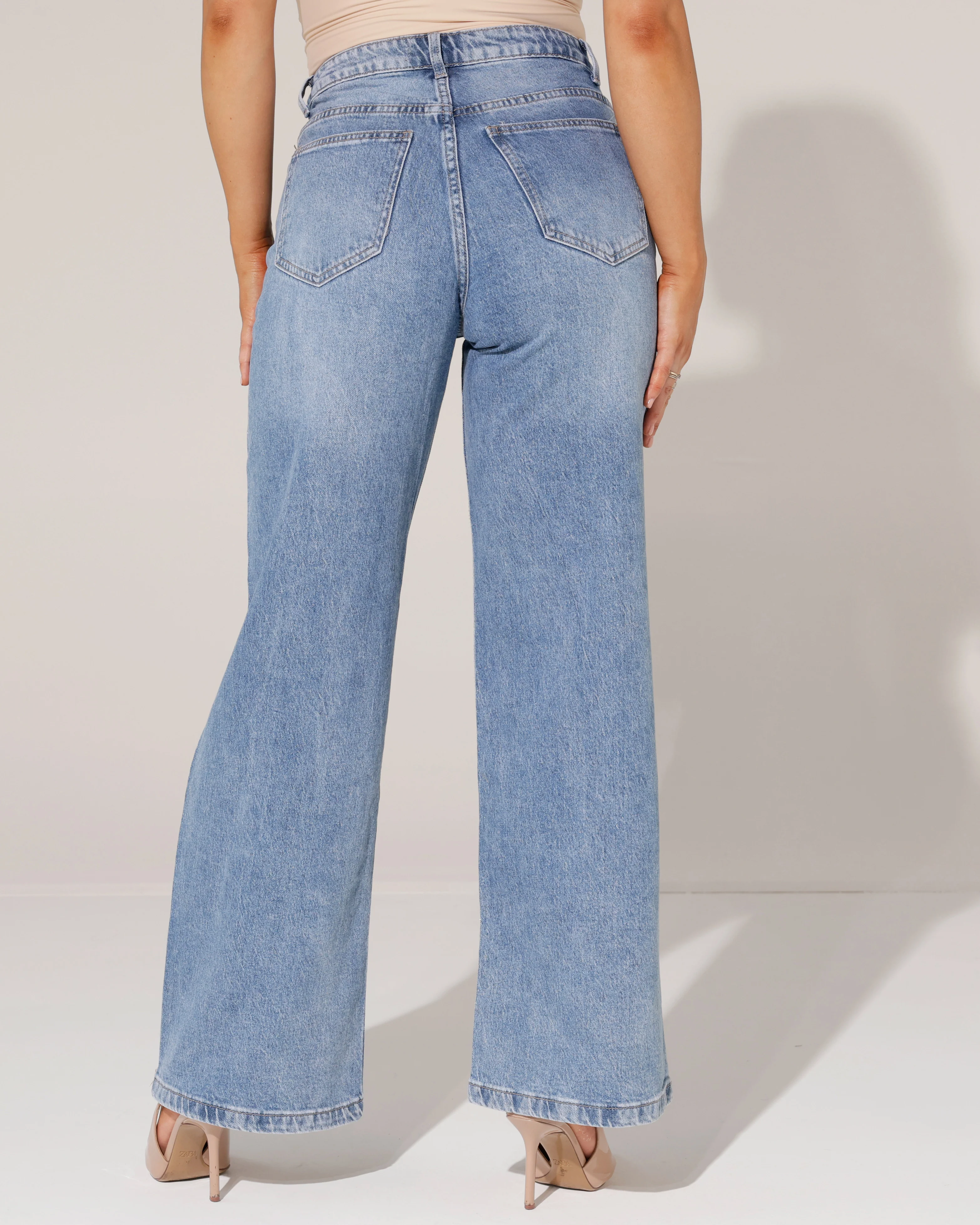 Folyrose | Wide leg jeans Nena Blauw - Image 6