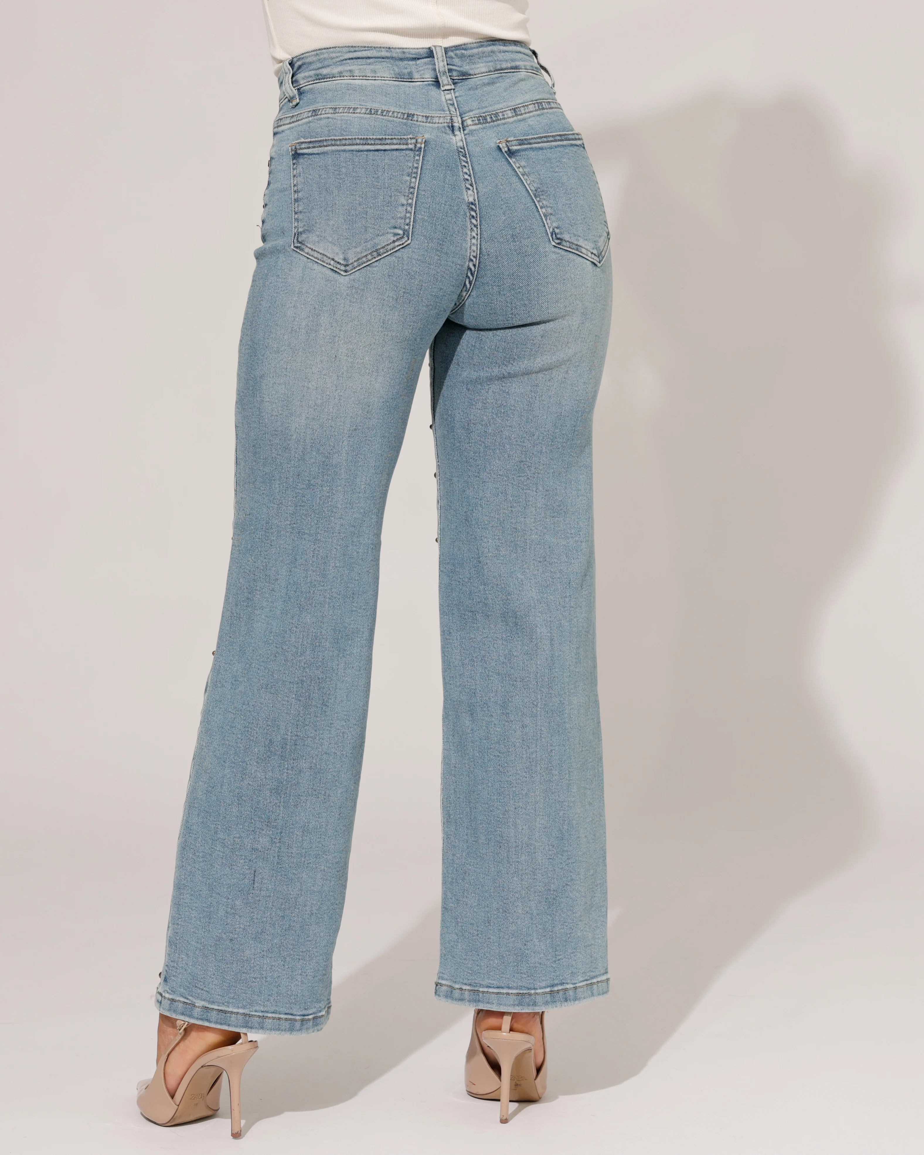 Folyrose | Wide leg jeans Nola-V3 Blauw - Image 2