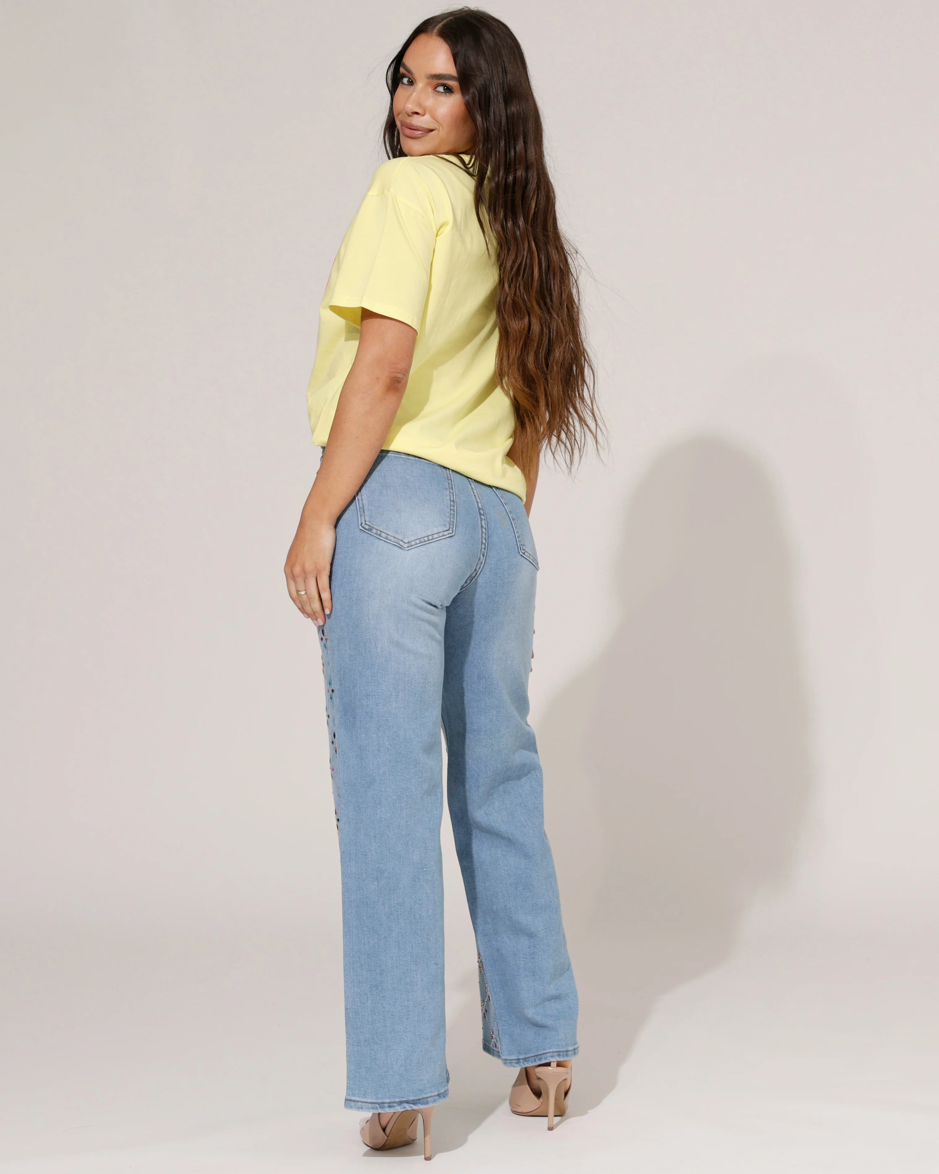 Folyrose | Wide leg jeans Roxann Blauw - Image 3