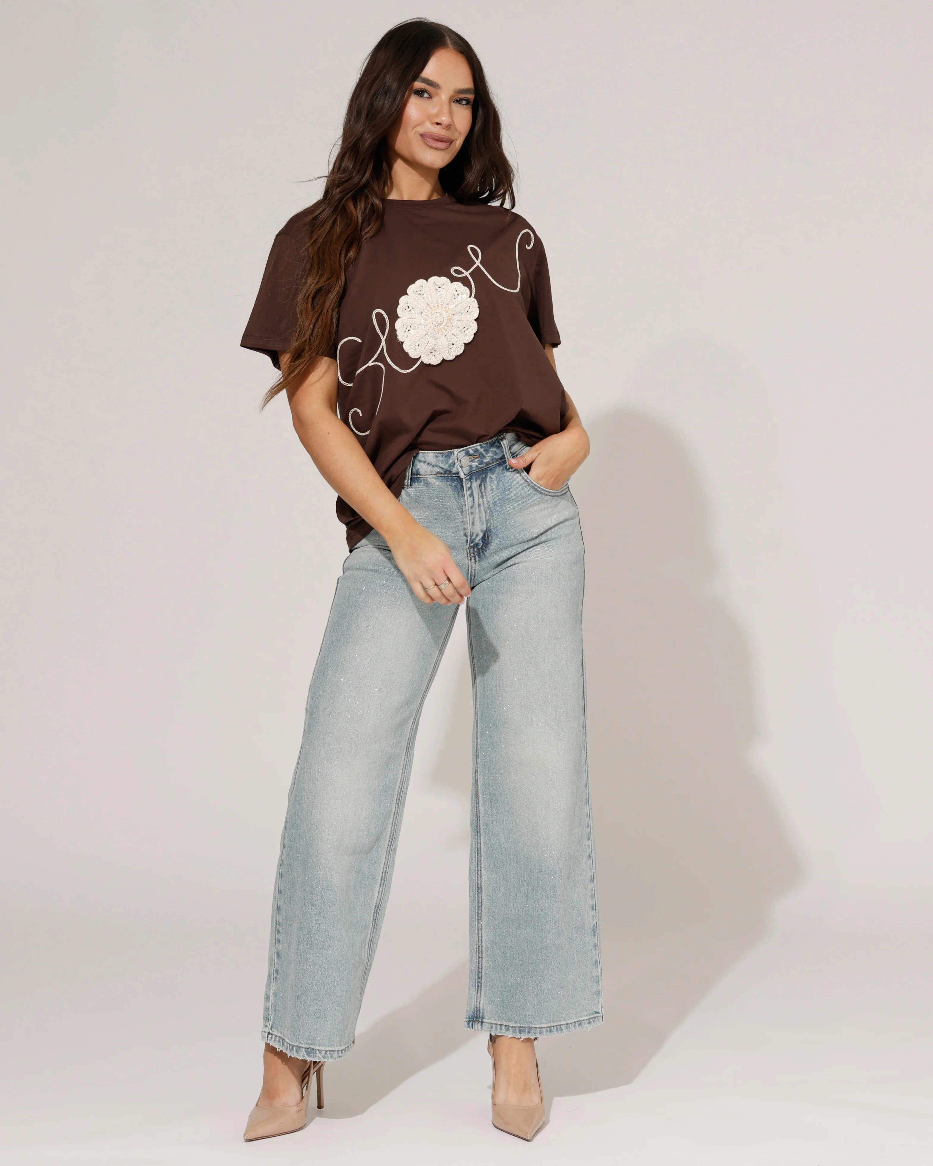 Folyrose | Wide leg jeans Roxanne Lichtblauw