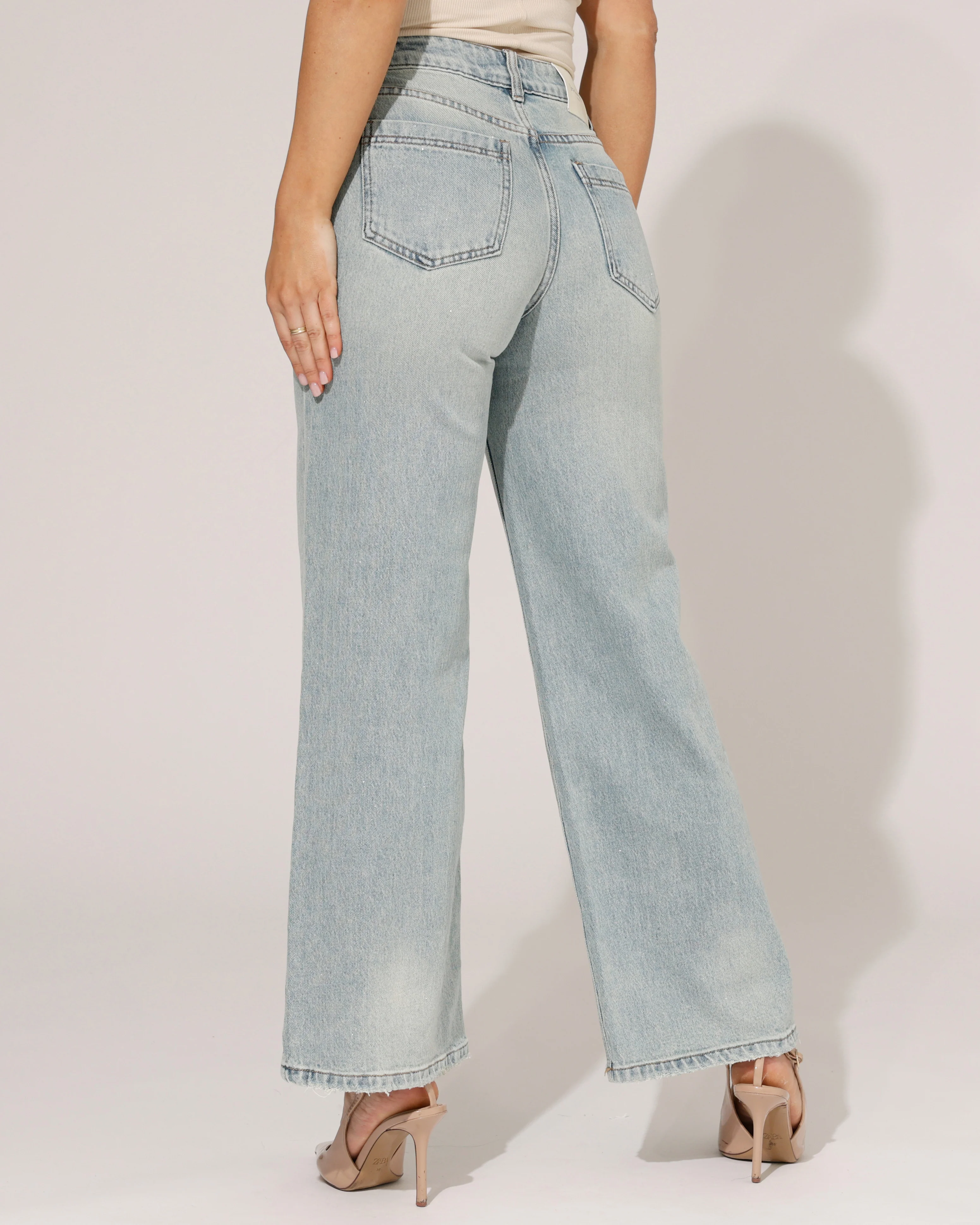 Folyrose | Wide leg jeans Roxanne Lichtblauw - Image 4