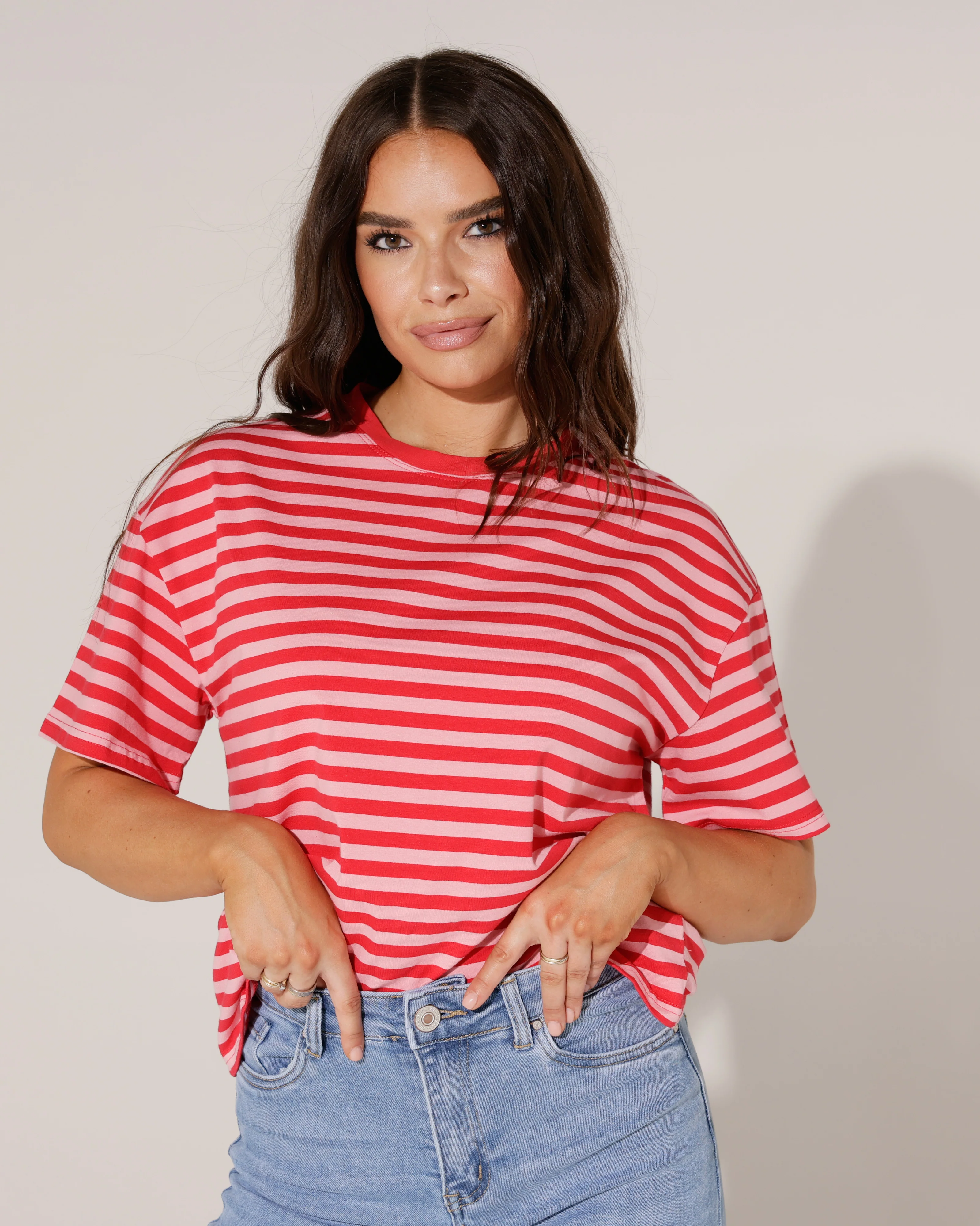 Gestreept T-shirt Mell Roze - Image 3