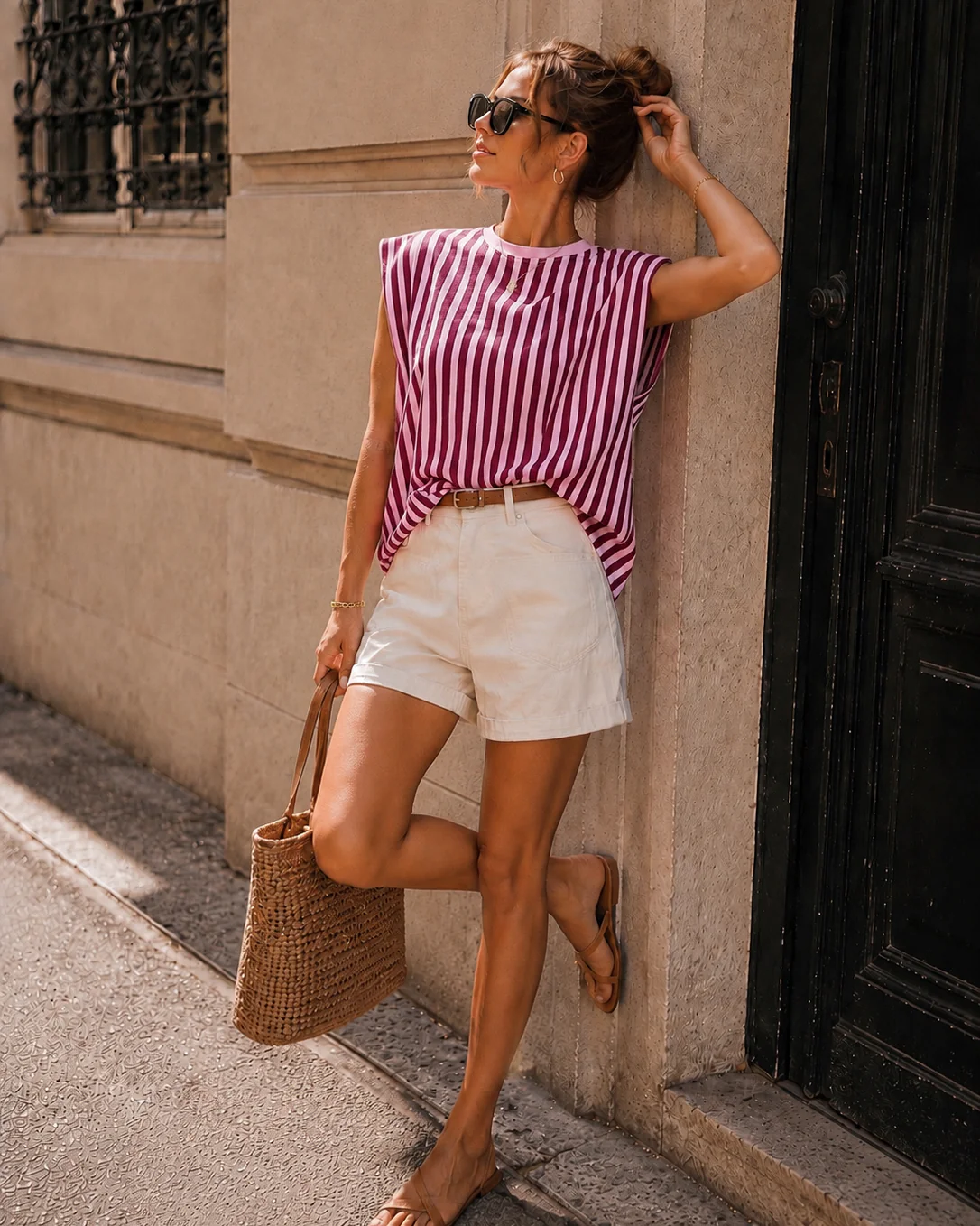 Gestreepte top Mommy Bordeaux - Image 2