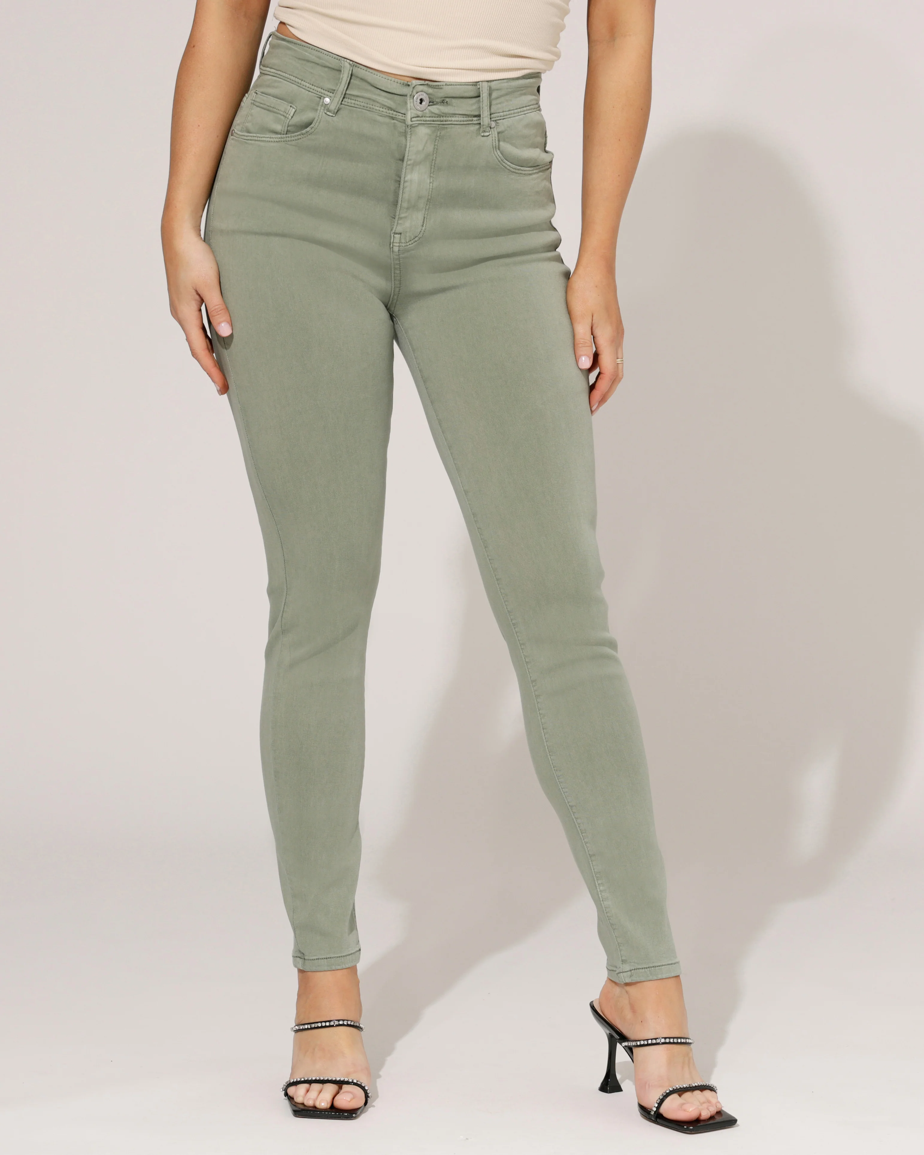 Goodies | Skinny jeans Lou-13 Groen