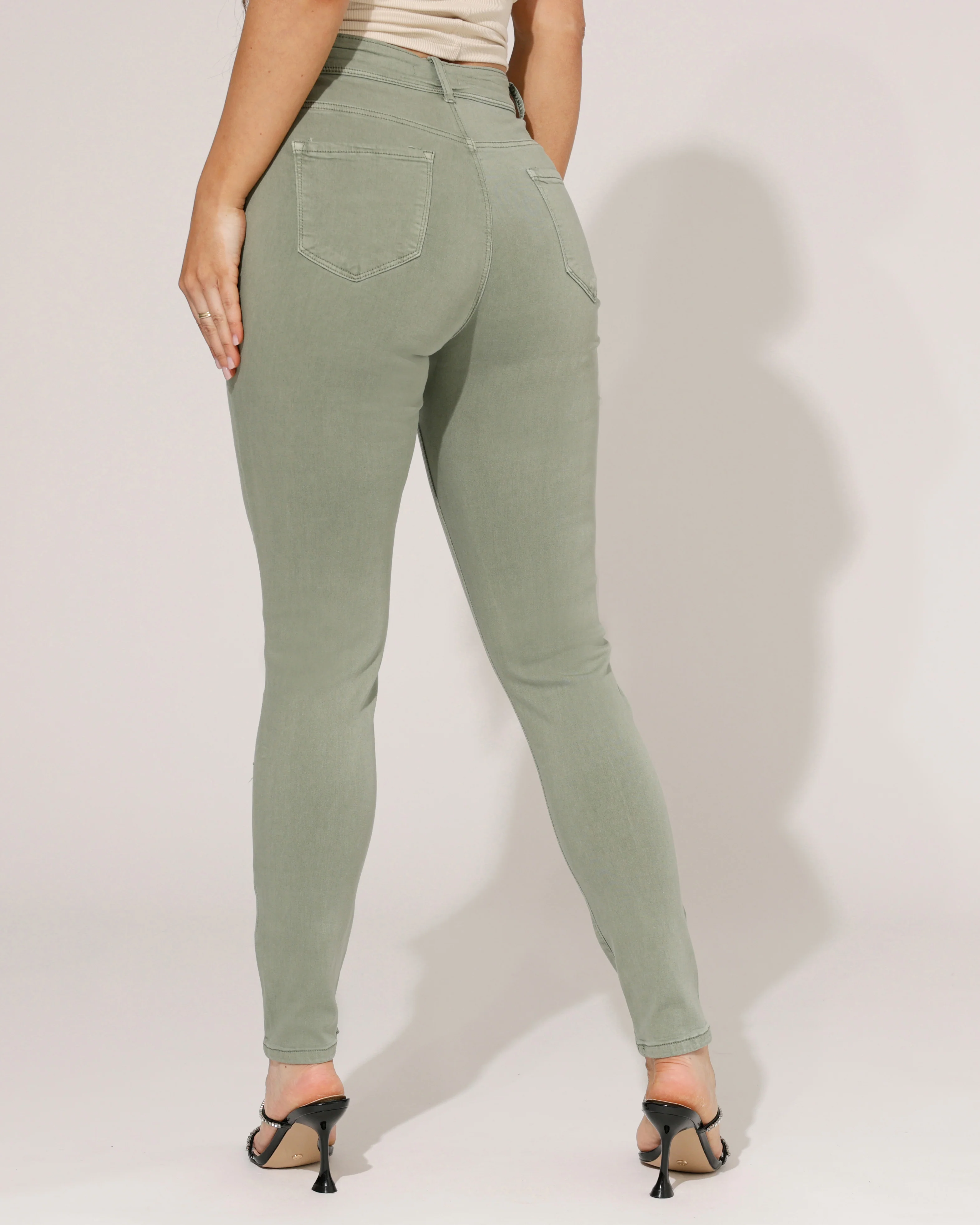 Goodies | Skinny jeans Lou-13 Groen - Image 2