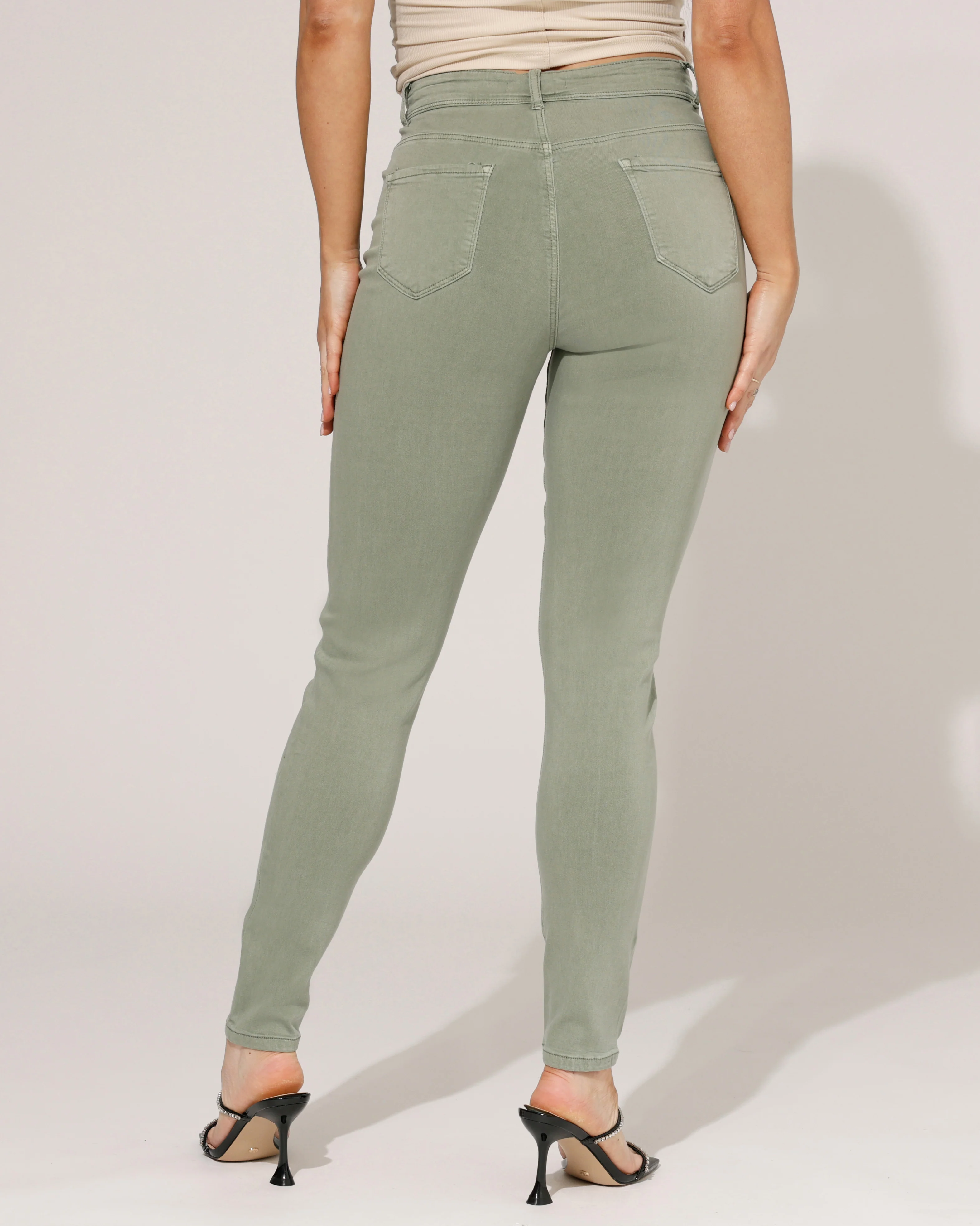 Goodies | Skinny jeans Lou-13 Groen - Image 3