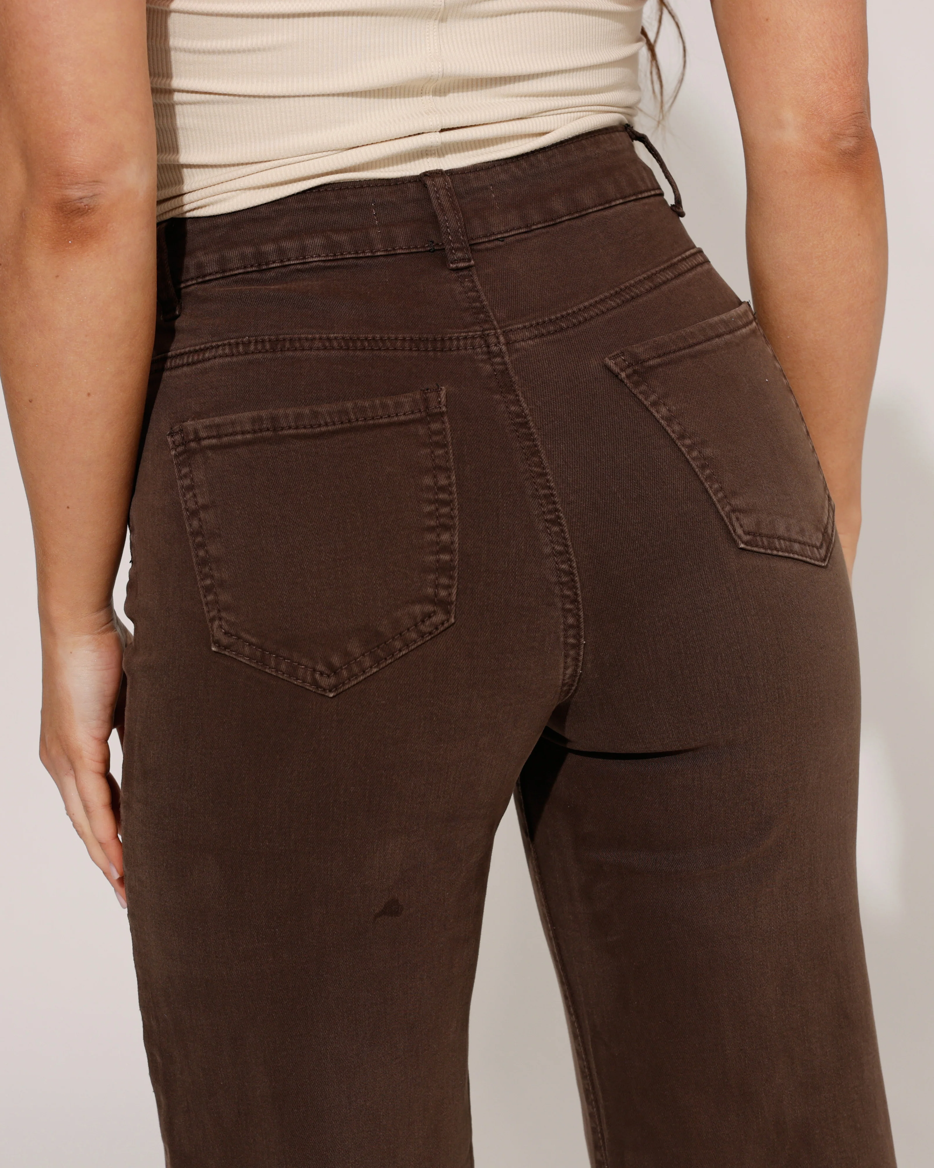 Goodies | Wide leg jeans Es-16 Donkerbruin - Image 2