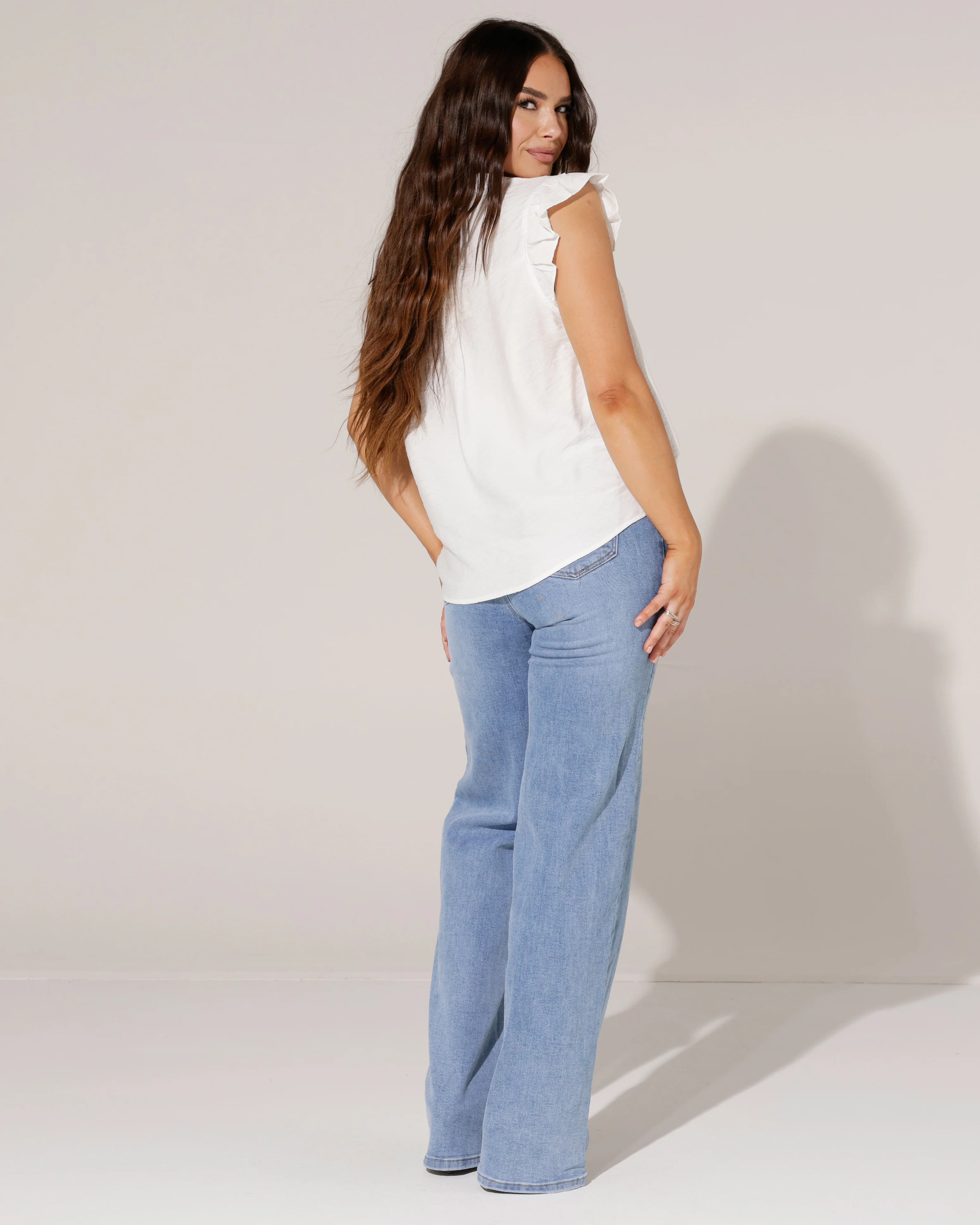 Goodies | Wide leg jeans TALL Minny Blauw - Image 3