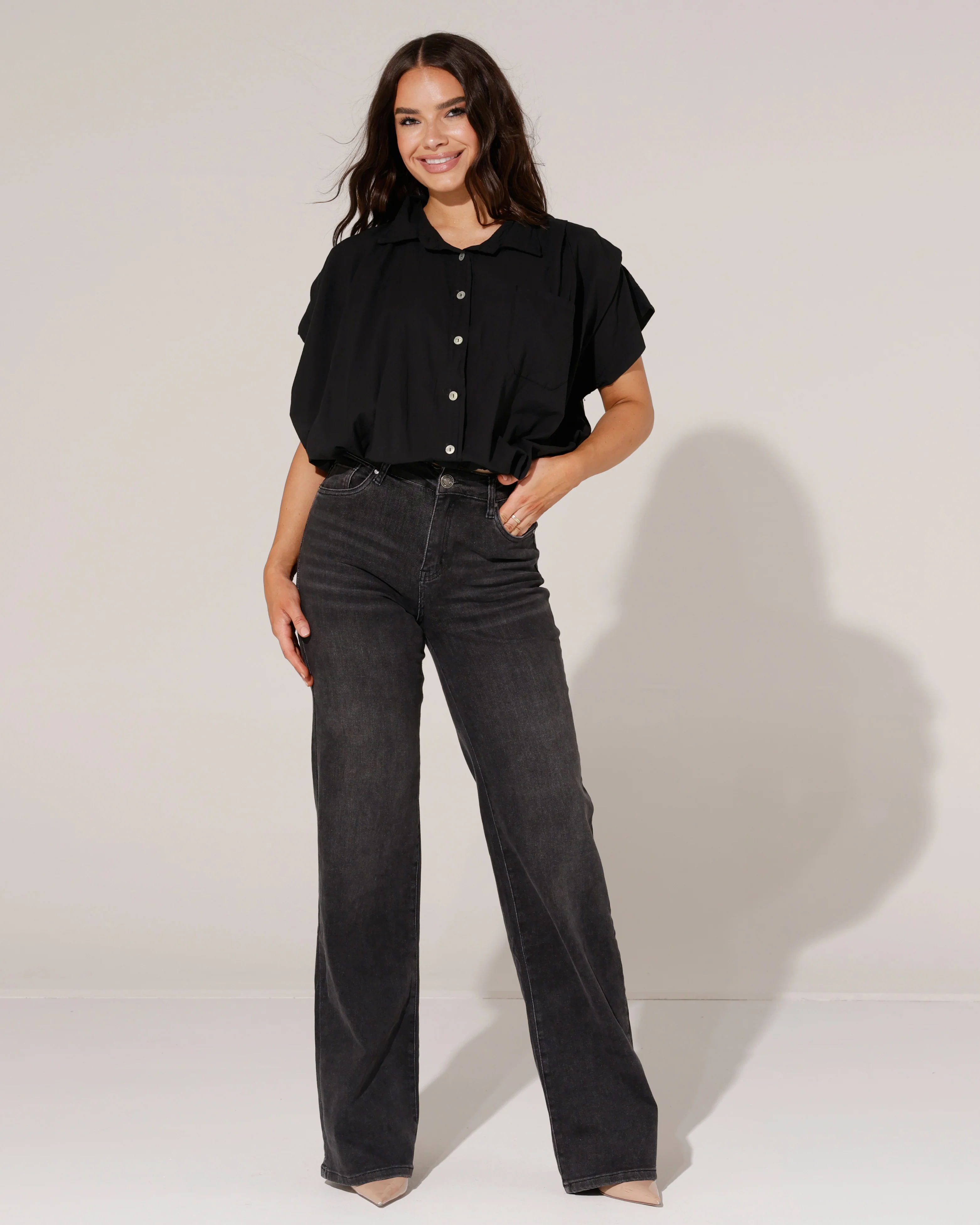 Goodies | Wide leg jeans TALL Iris Zwart - Image 3