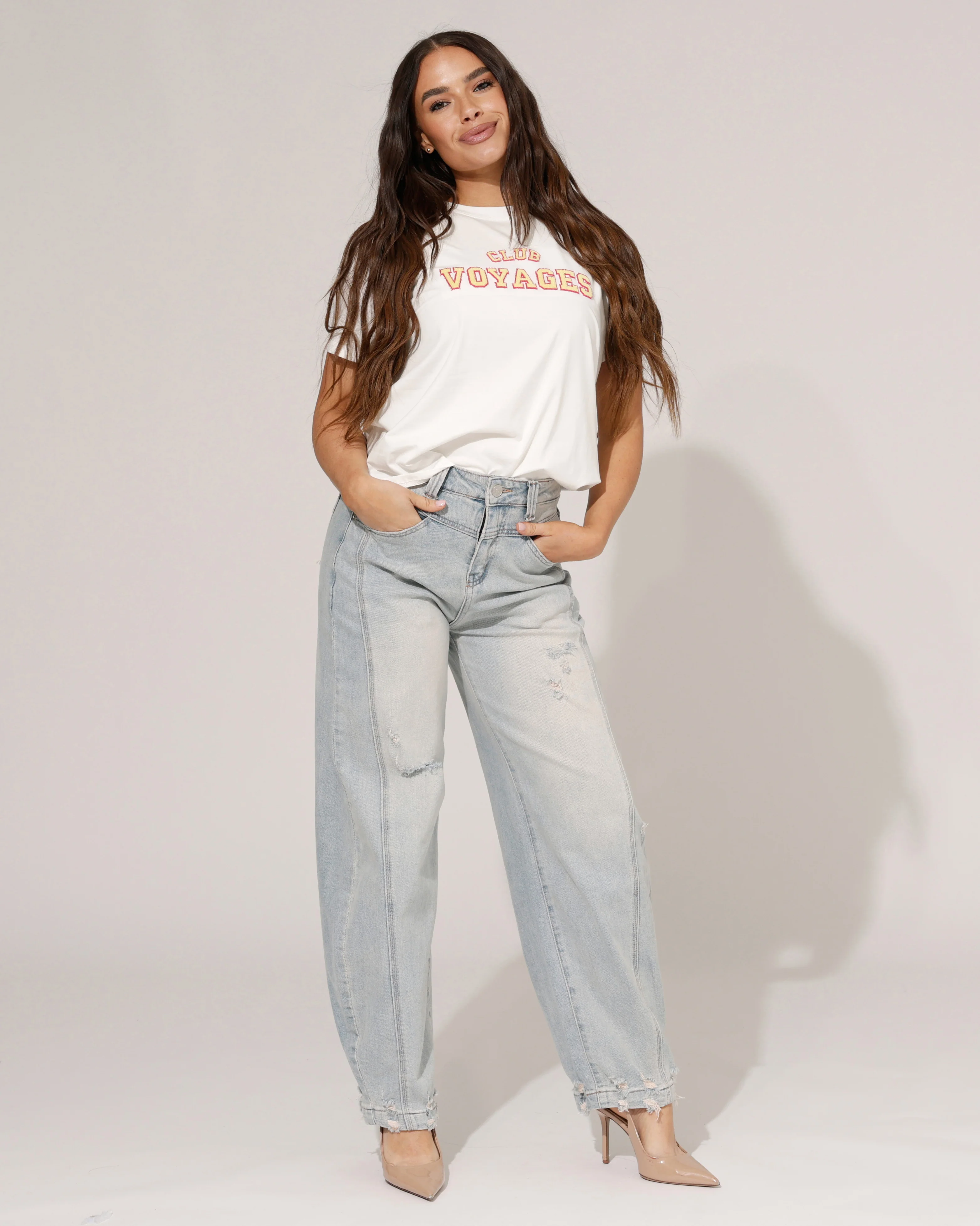Hello Miss | Barrel jeans Gwen Blauw
