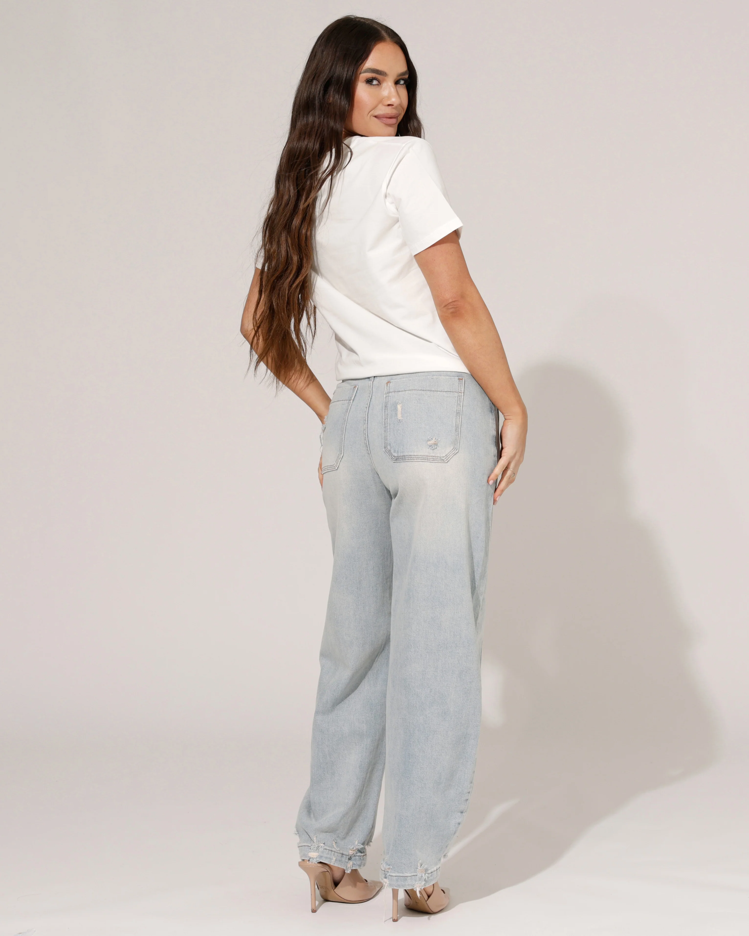 Hello Miss | Barrel jeans Gwen Blauw - Image 2