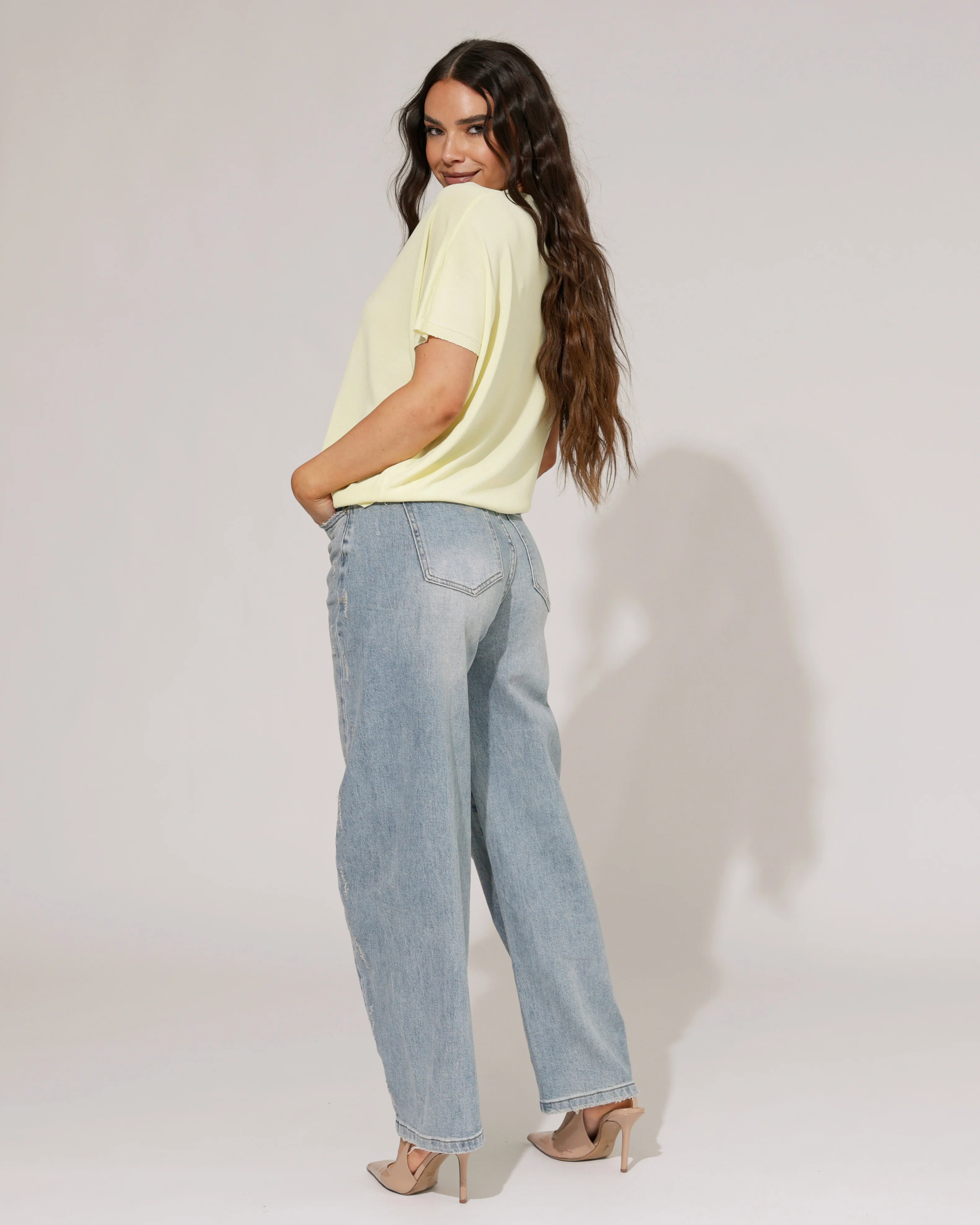 Hello Miss | Barrel jeans ripped Terry Blauw - Image 2