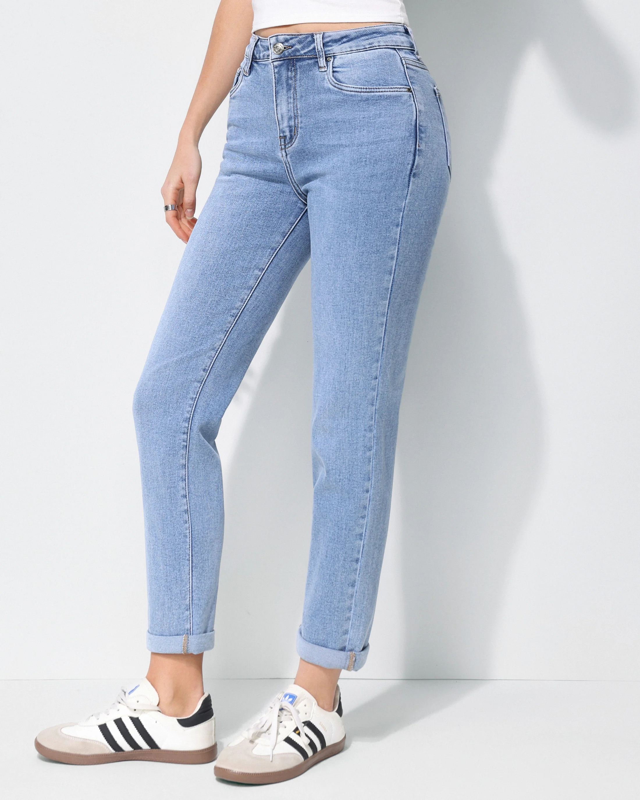 Hello Miss | Mom jeans Kiki-10 Blauw - Image 2