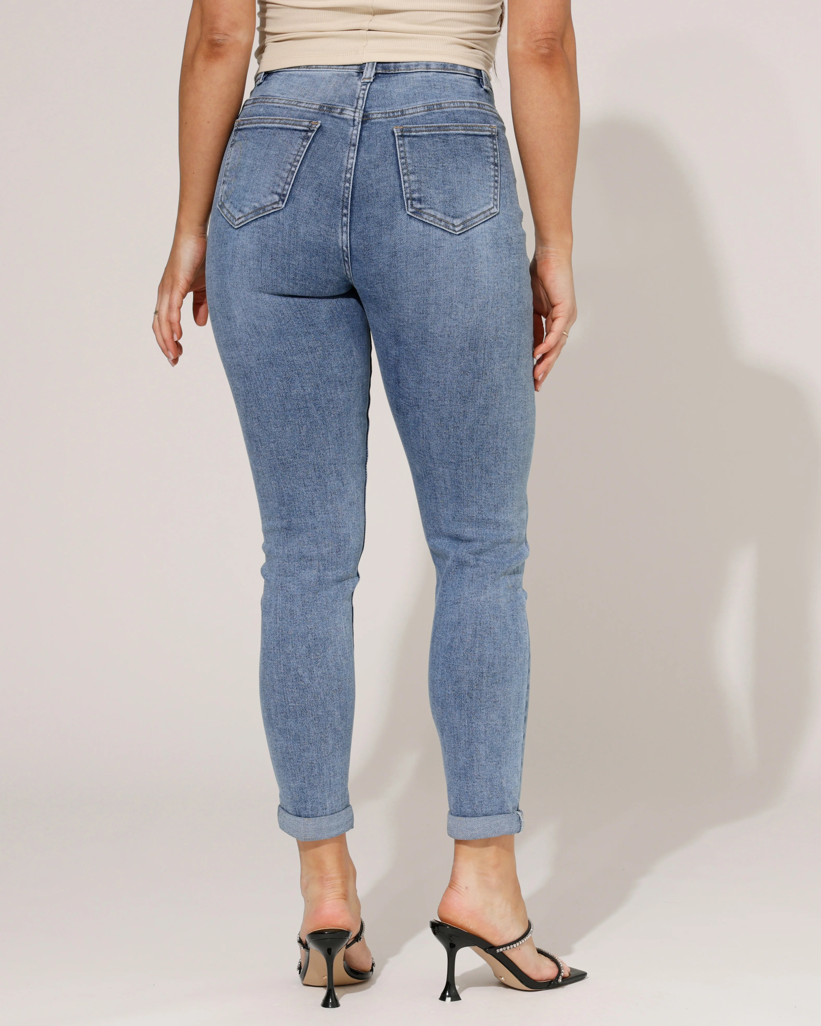 Hello Miss | Skinny jeans Cecile-5 Blauw - Image 3
