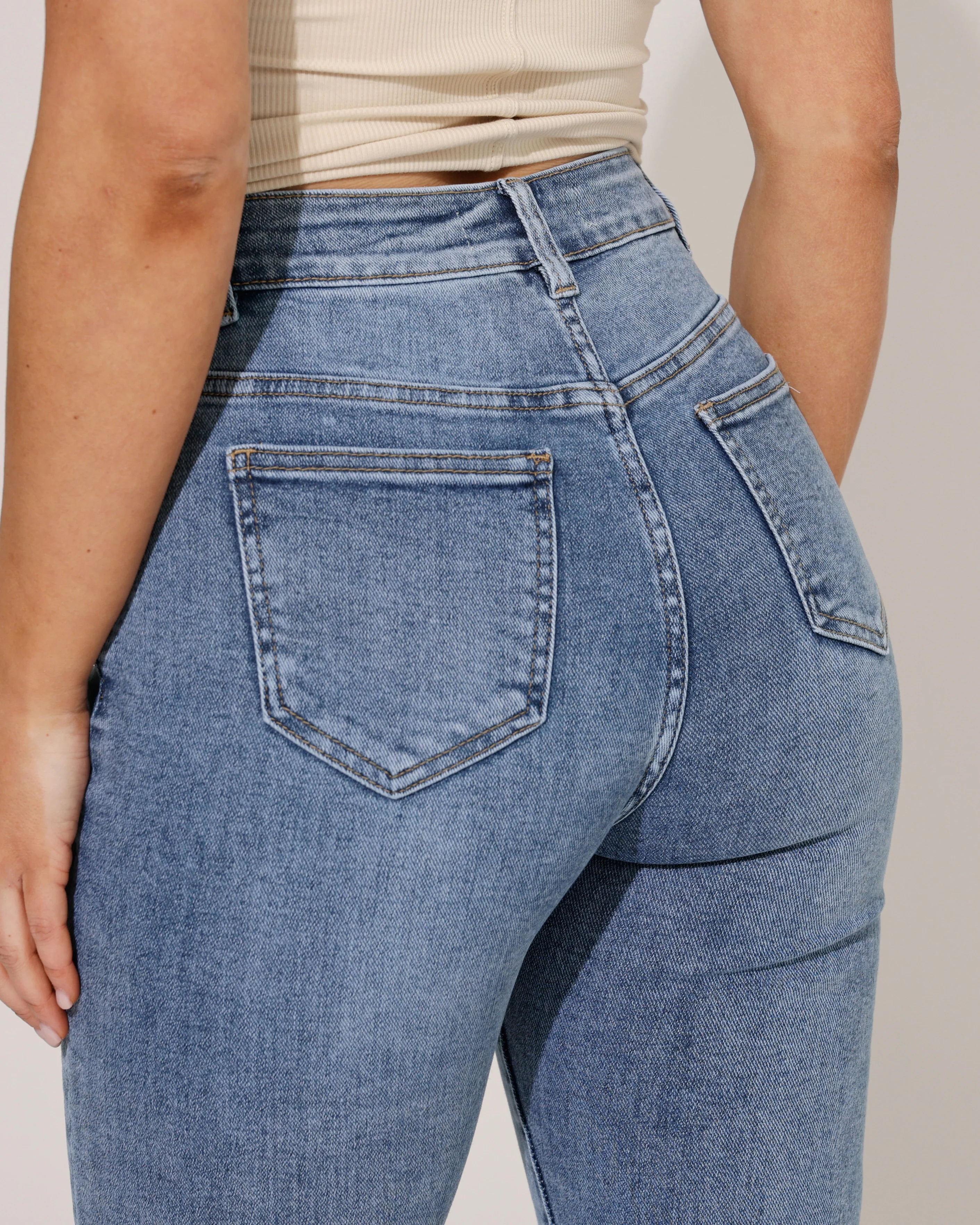 Hello Miss | Skinny jeans Cecile-5 Blauw - Image 4