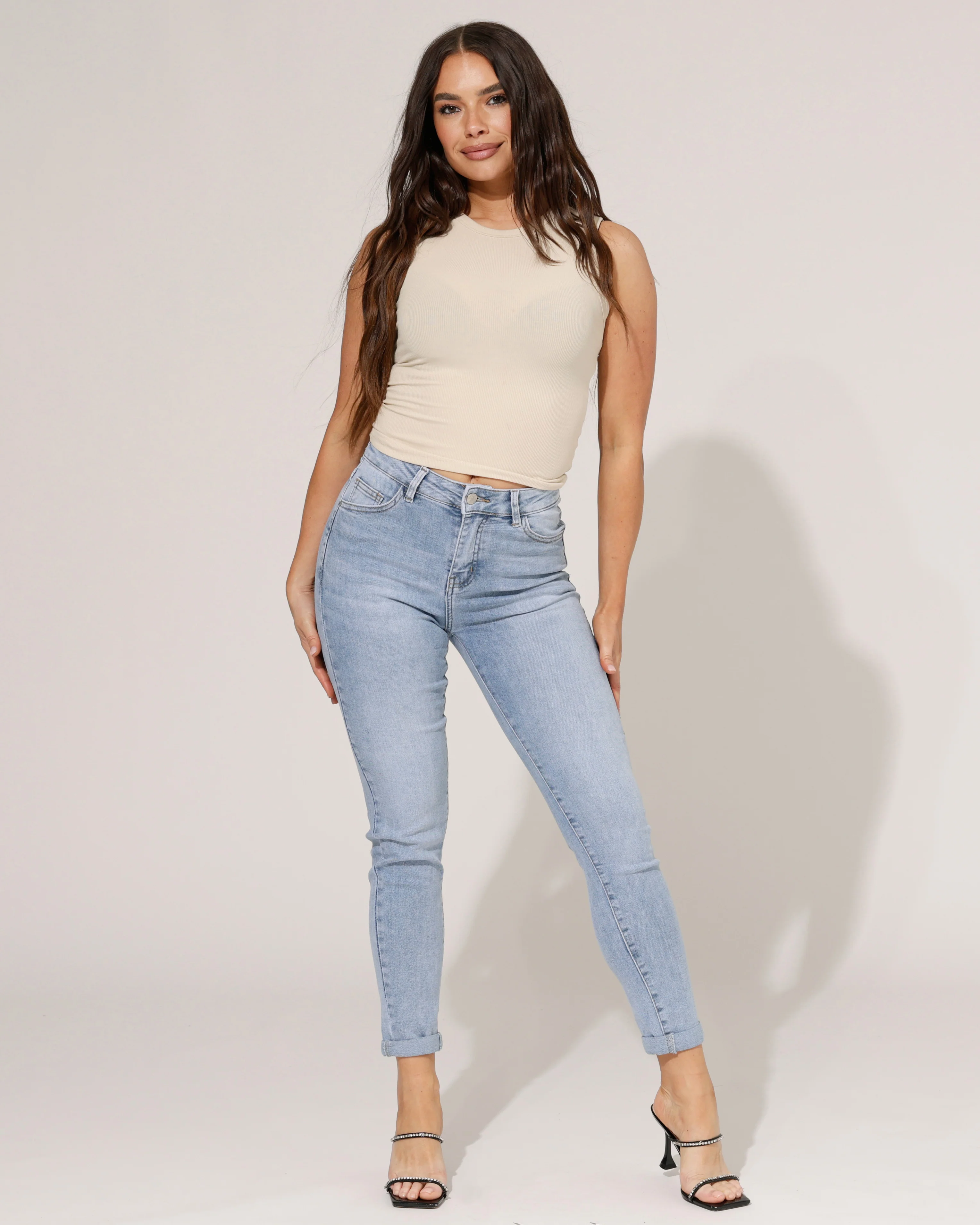 Hello Miss | Skinny jeans Cecile-6 Lichtblauw