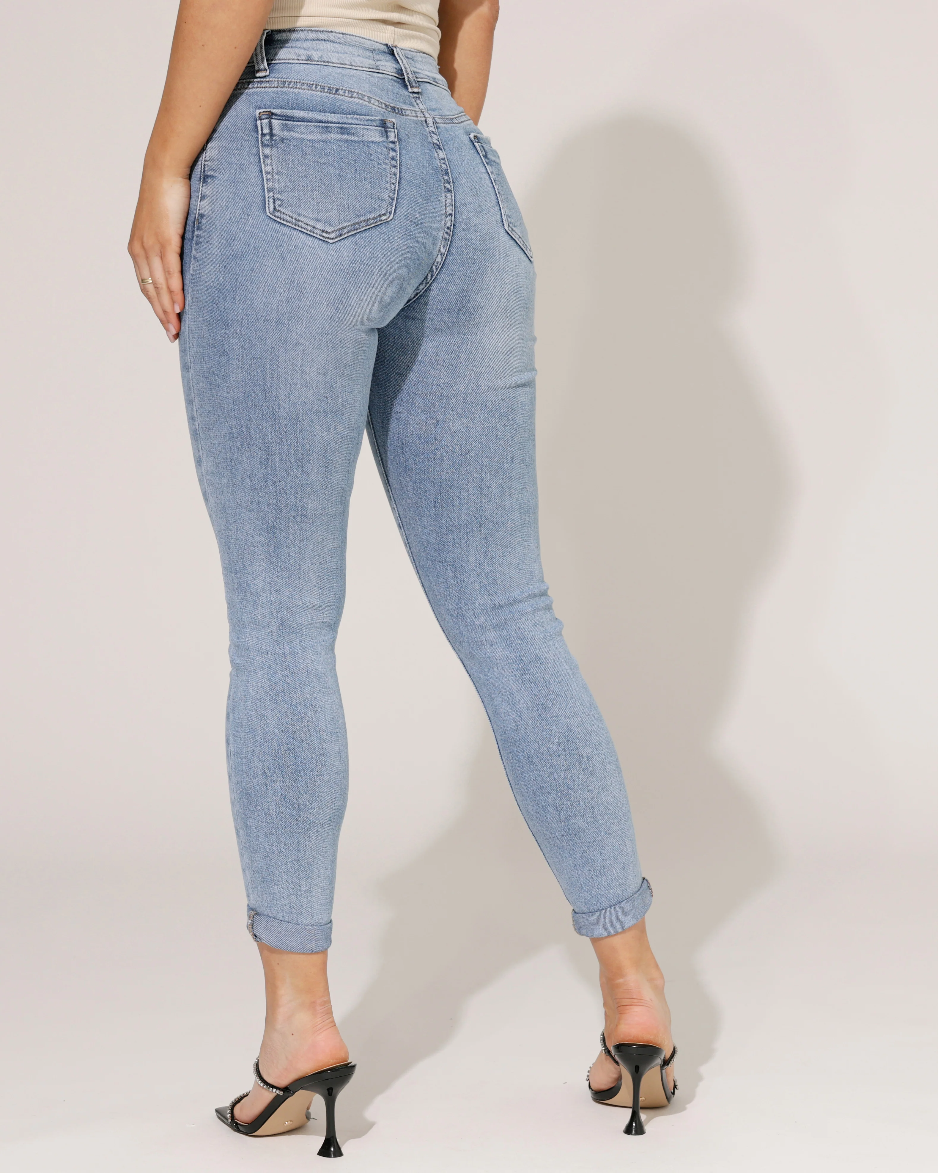 Hello Miss | Skinny jeans Levie-3 Blauw - Image 2