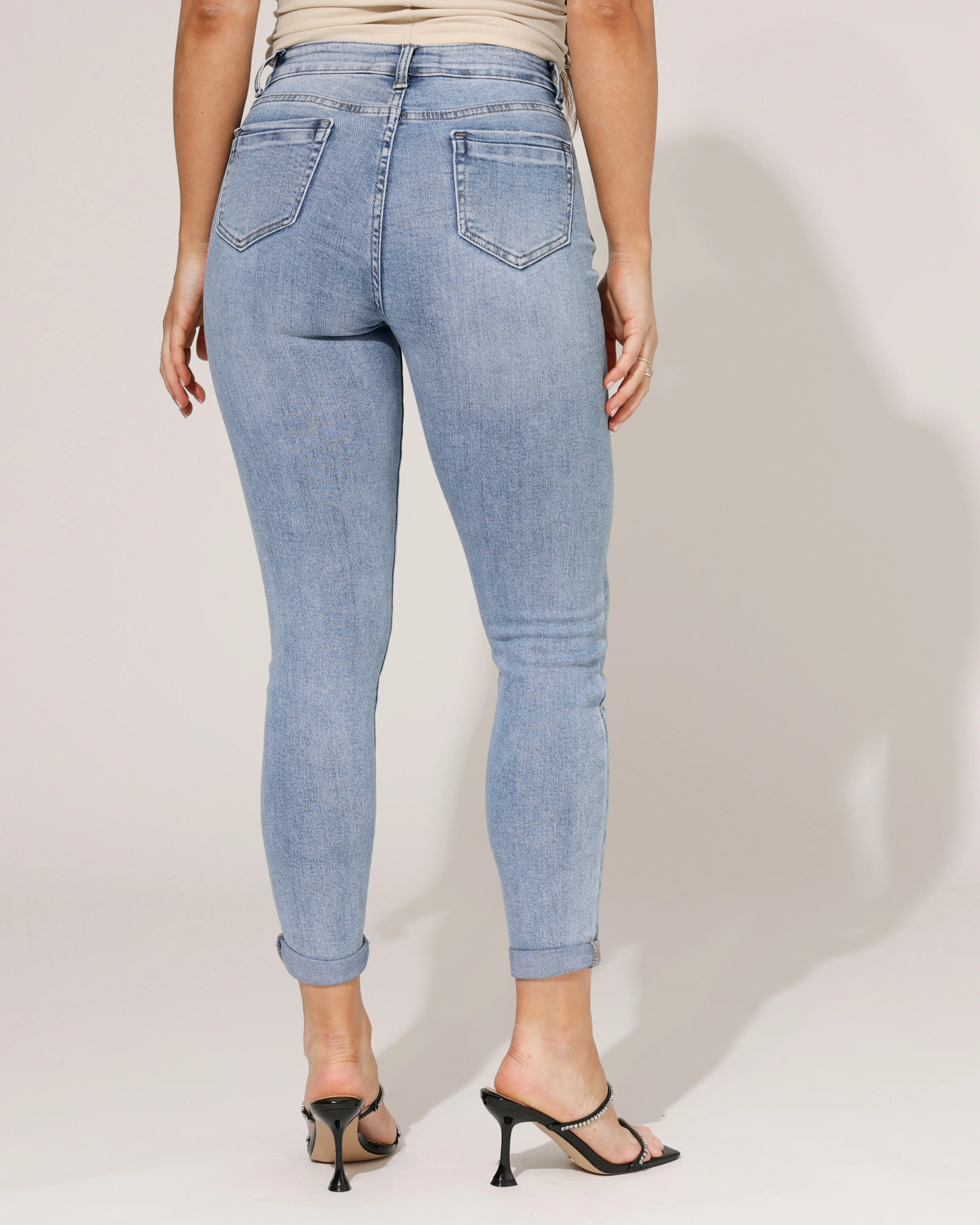 Hello Miss | Skinny jeans Levie-3 Blauw - Image 3