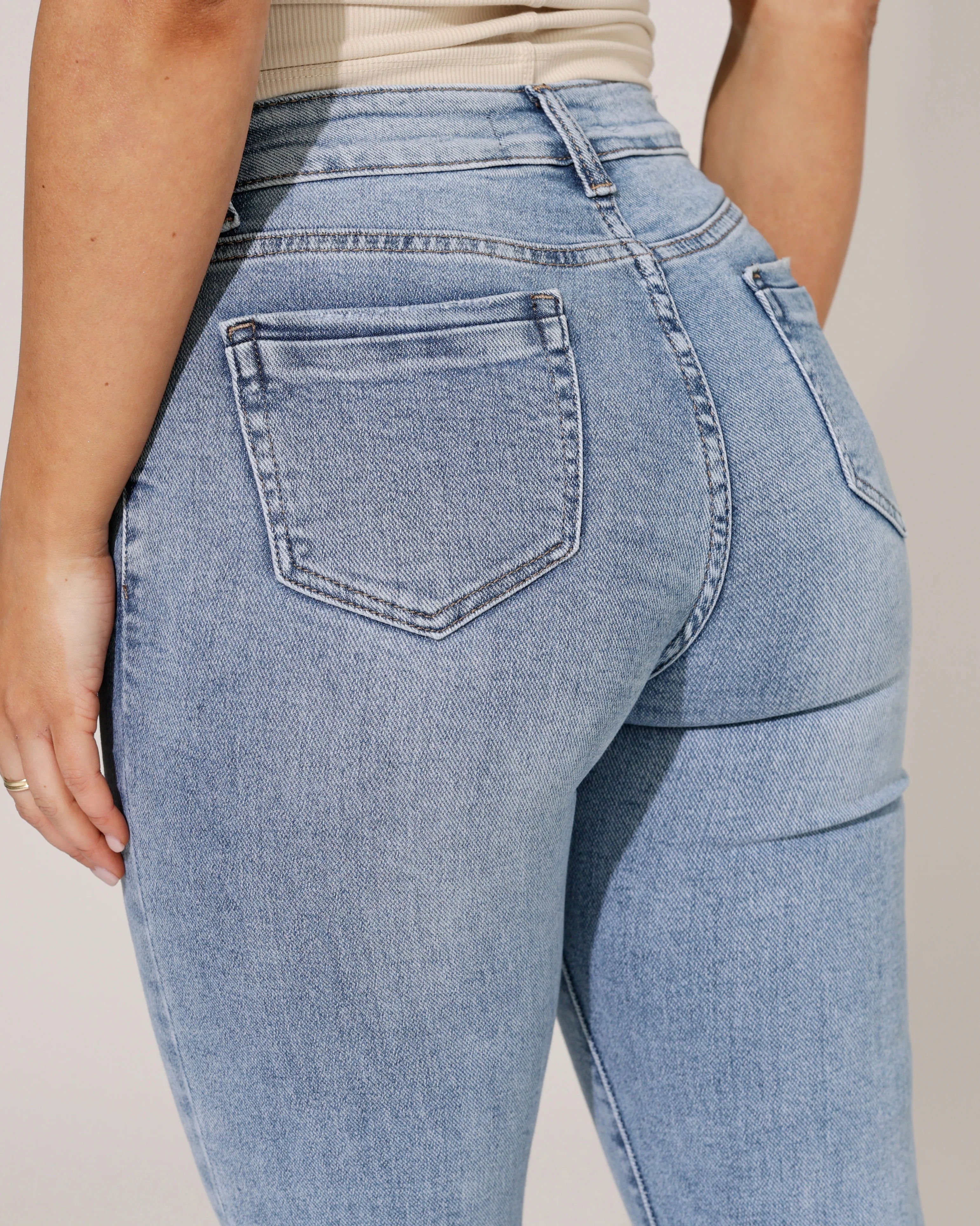 Hello Miss | Skinny jeans Levie-3 Blauw - Image 4