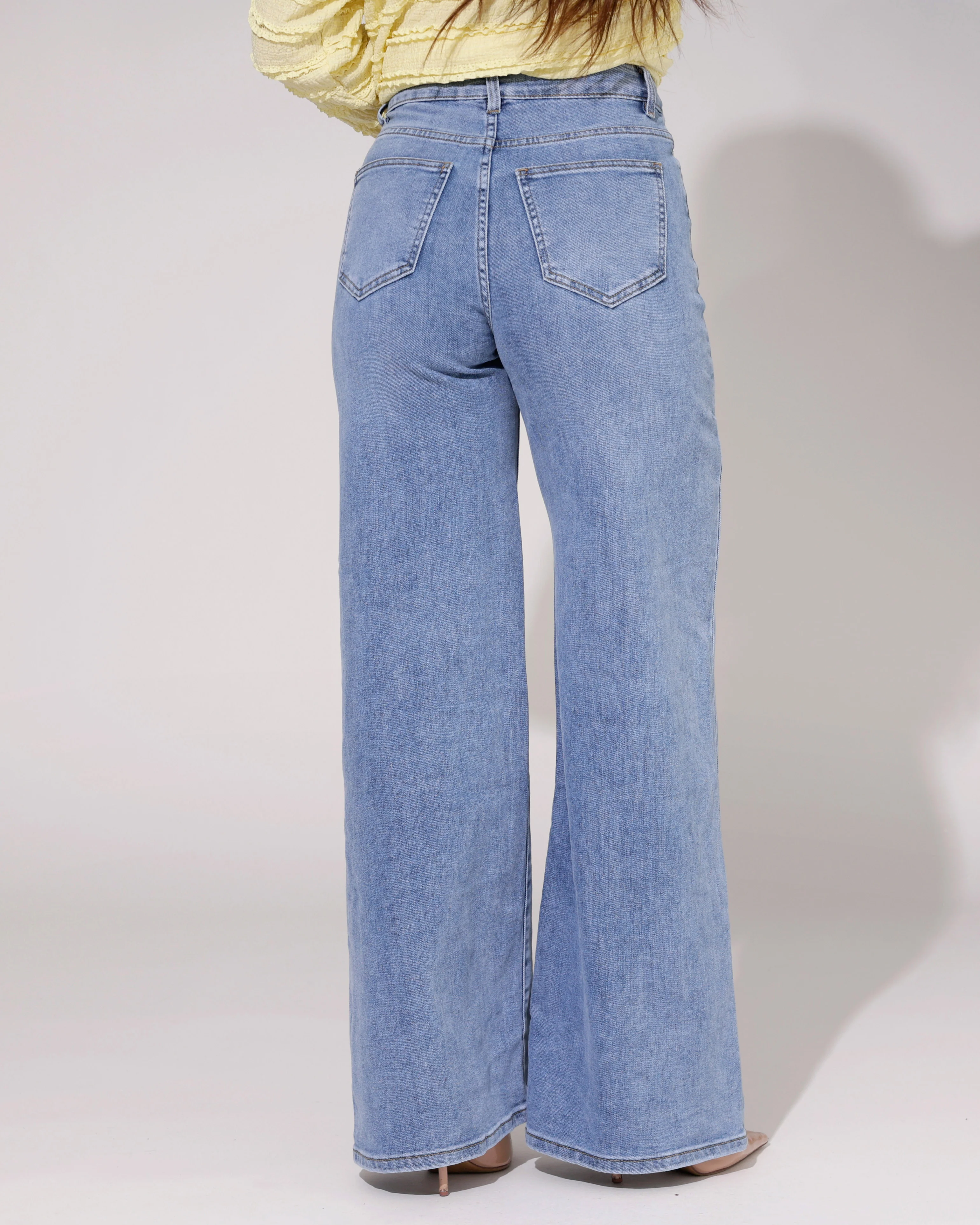 Hello Miss | Wide leg jeans Amber-7 Blauw - Image 3