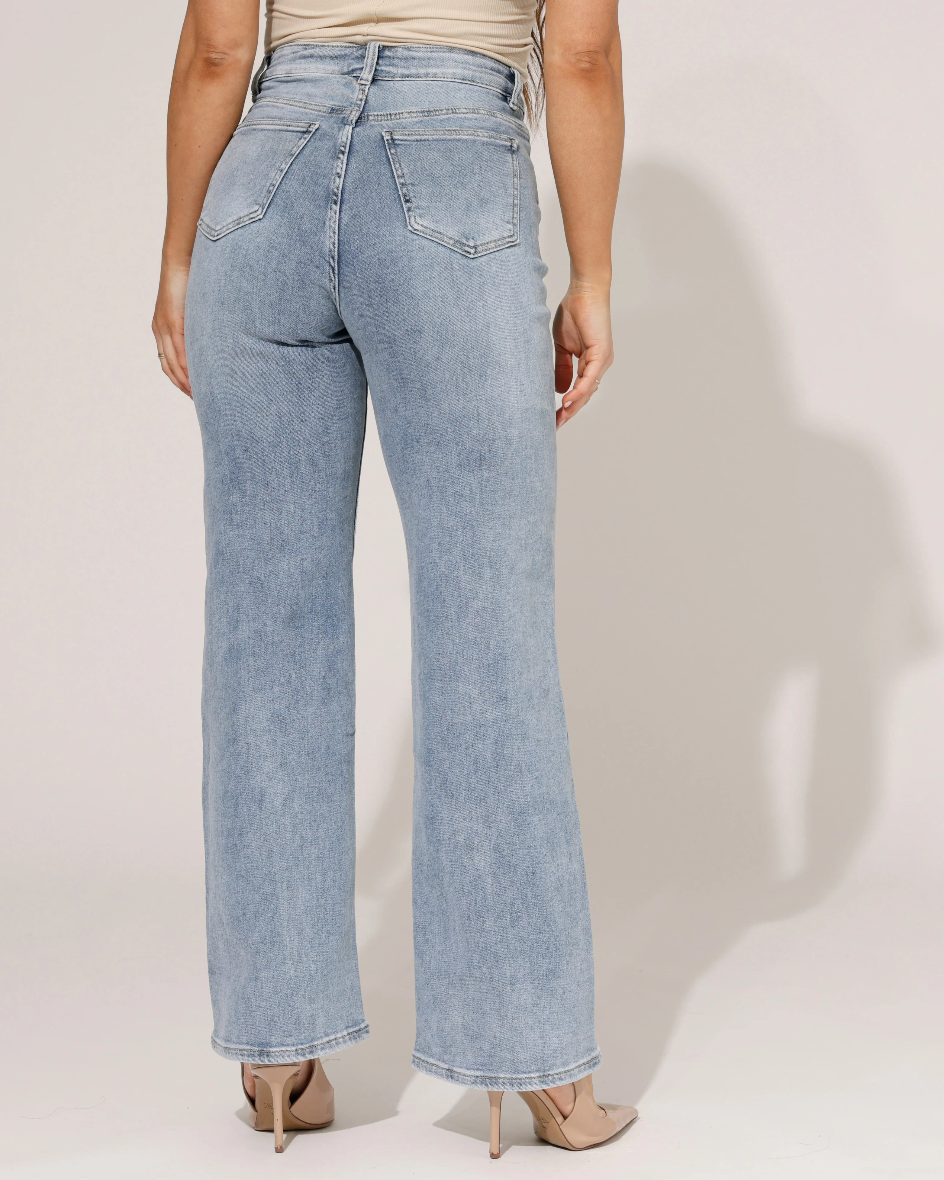 Hello Miss | Wide leg jeans Tess-3 Lichtblauw - Image 2