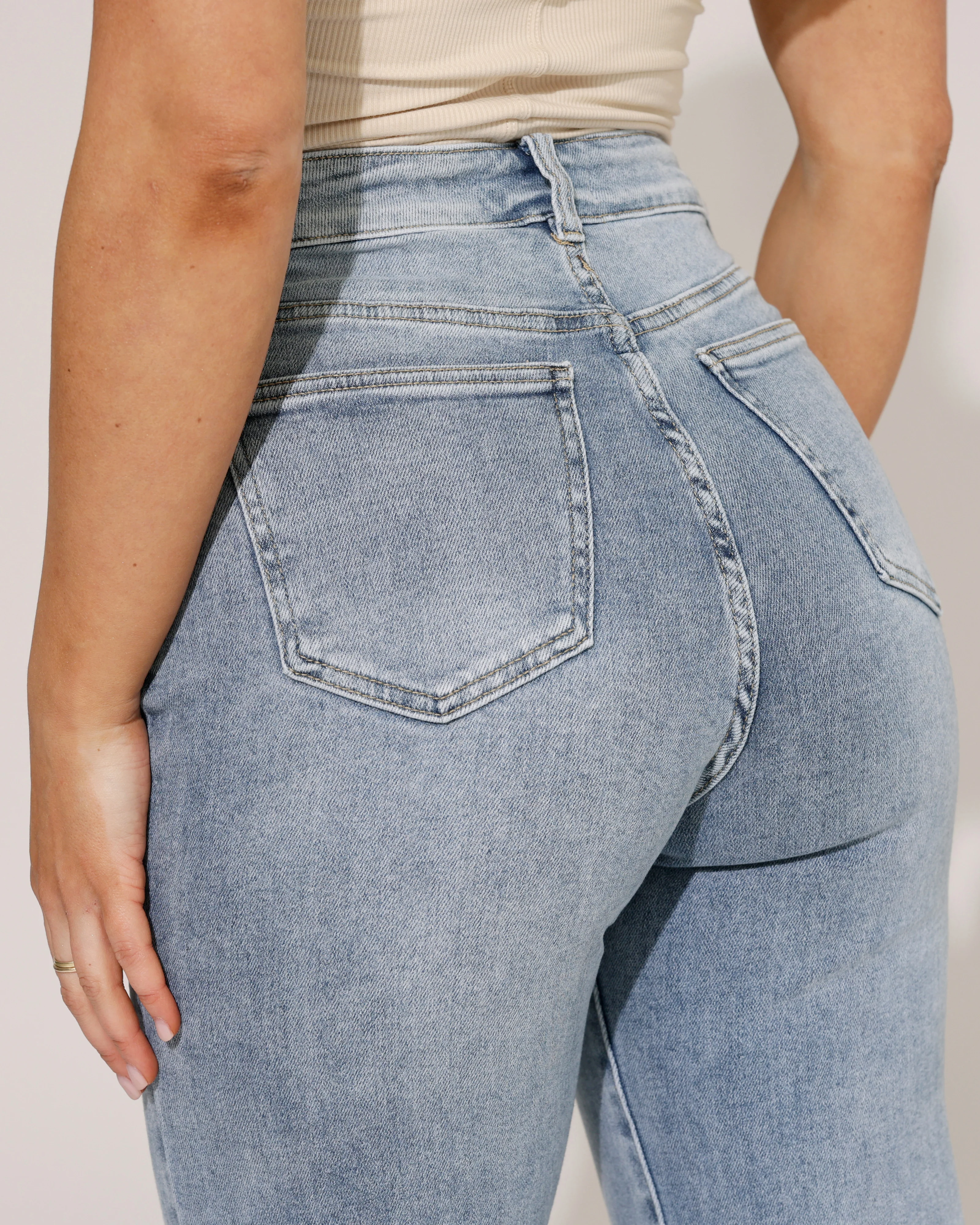 Hello Miss | Wide leg jeans Tess-3 Lichtblauw - Image 3