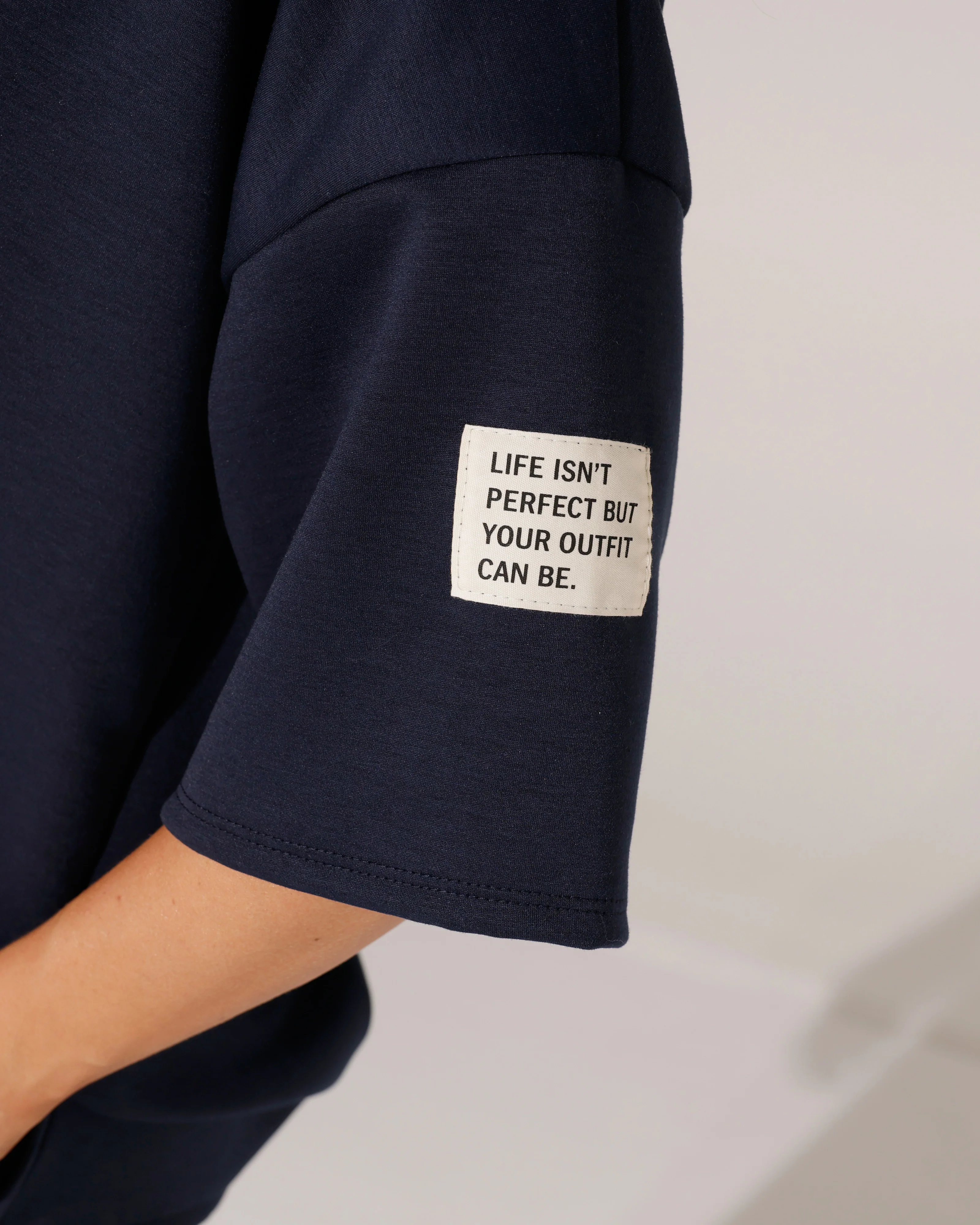 Huispak korte mouwen beige label isn't Perfect Donkerblauw - Image 3