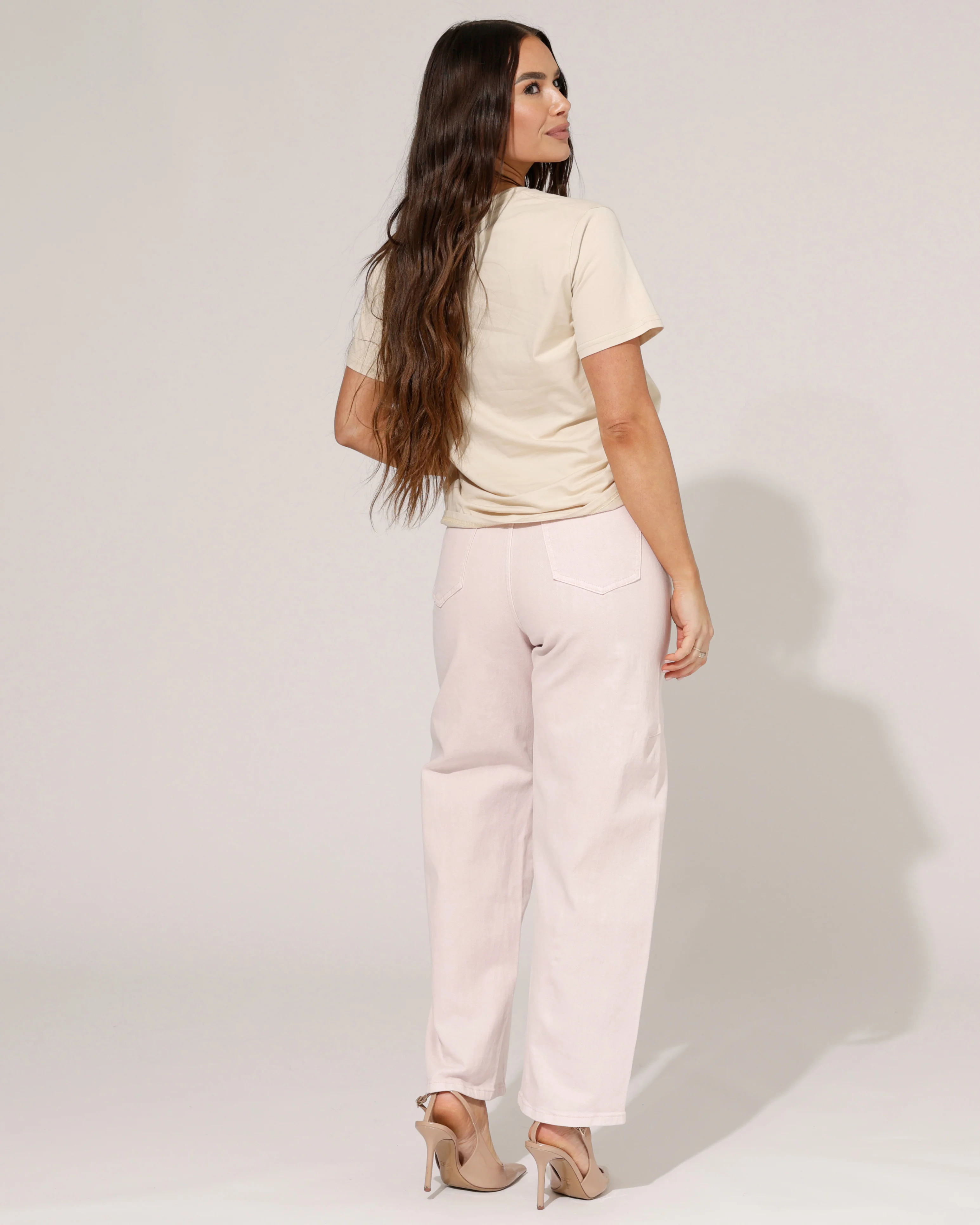 Jewelly | Barrel jeans Jones-7 Lichtroze - Image 4