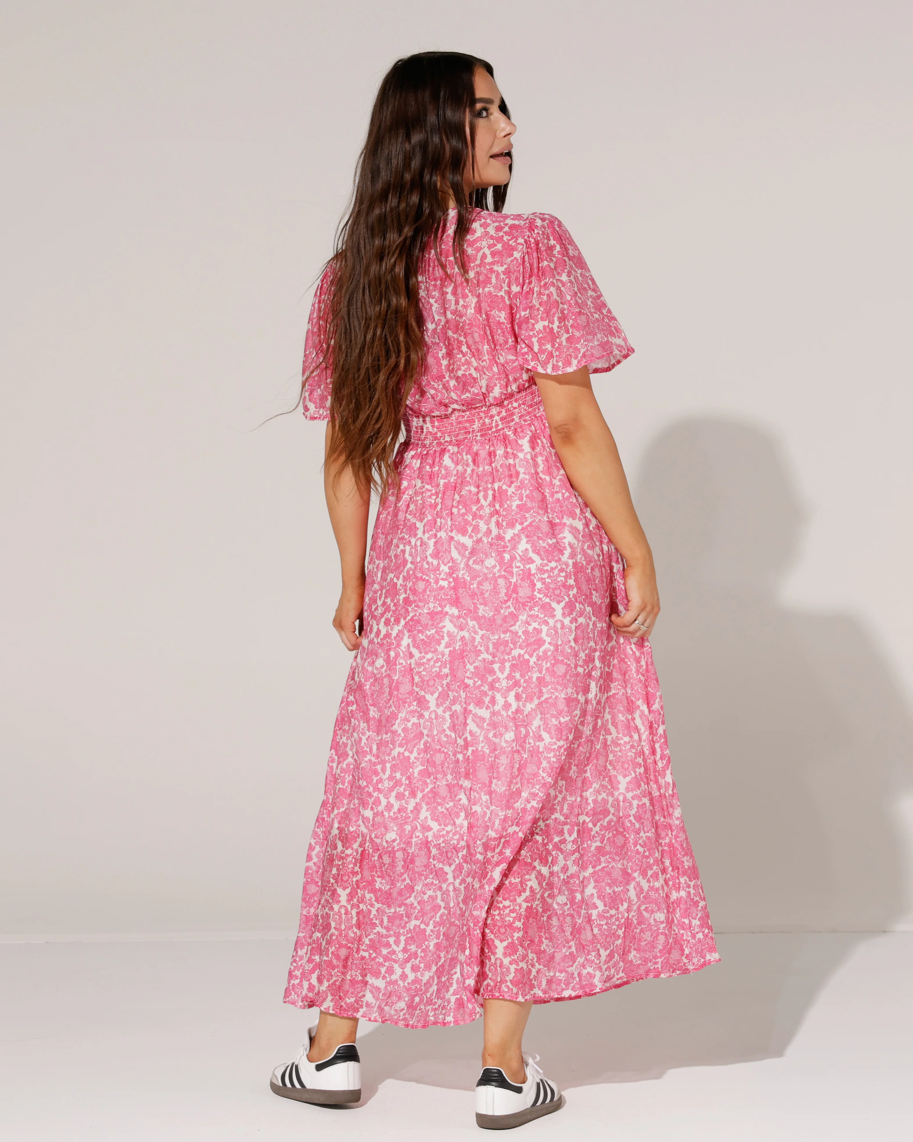 Lange jurk Gaby Fuchsia - Image 2