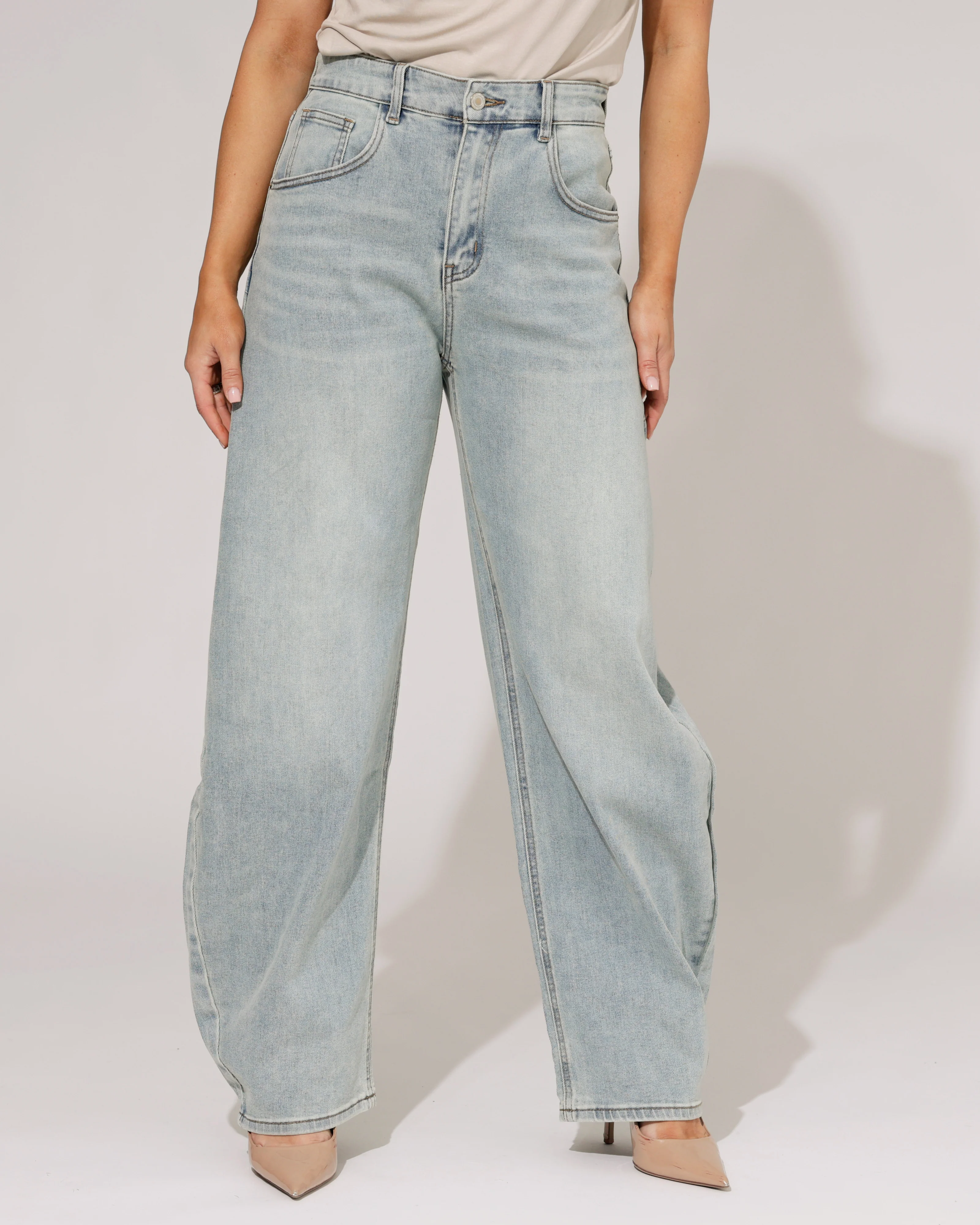 Laulia | Barrel jeans, full length Isa Blauw - Image 2
