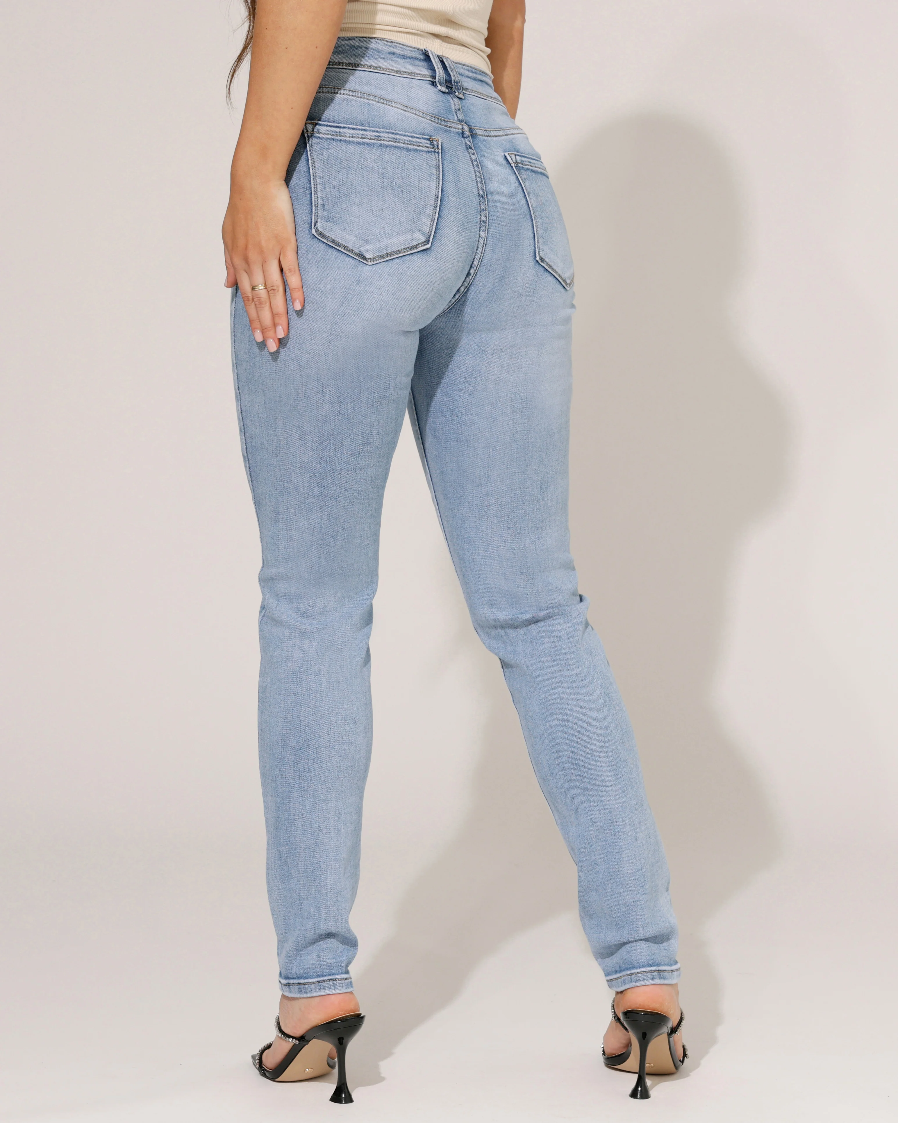 Norfy | Skinny jeans Megan-1 Blauw - Image 2
