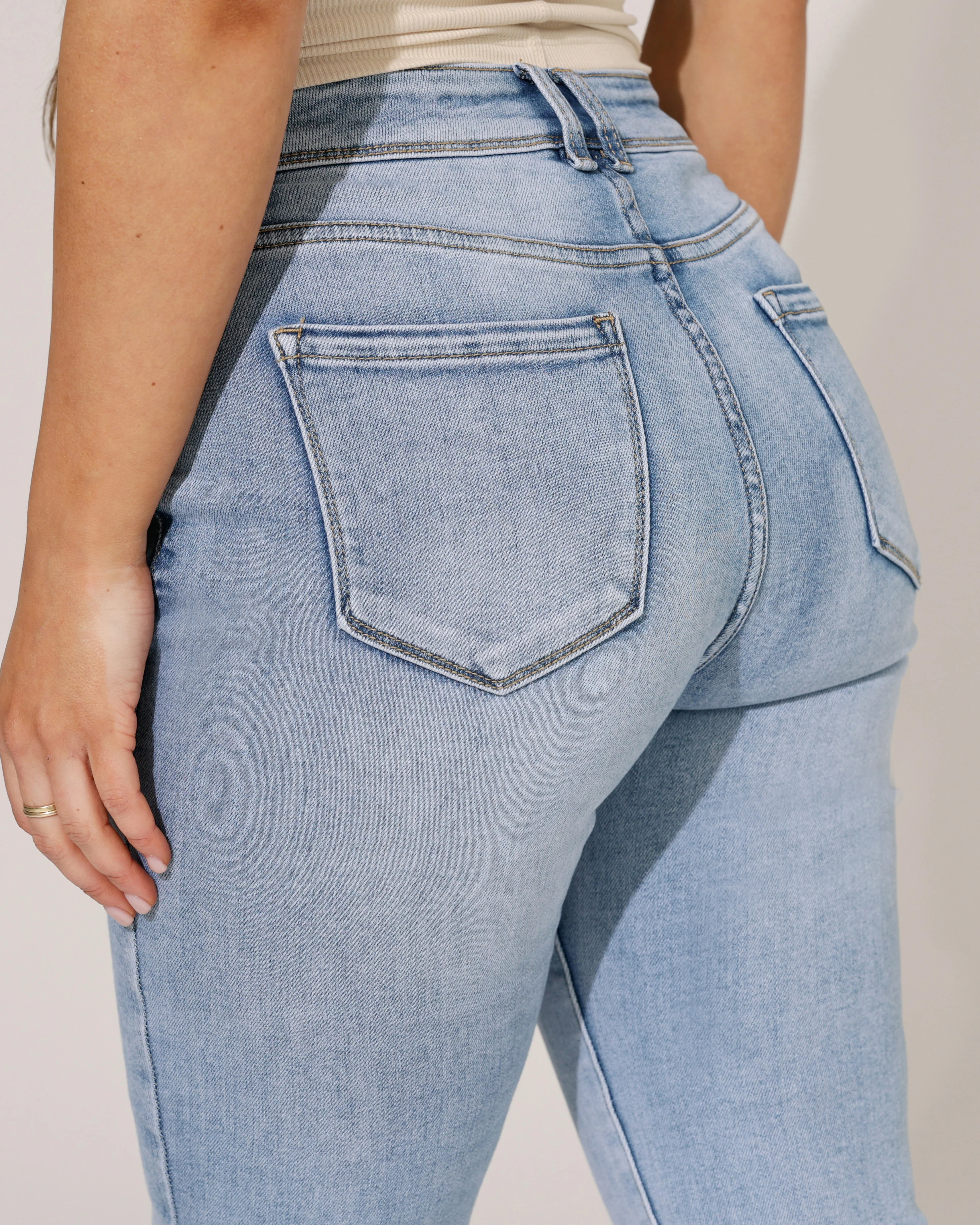 Norfy | Skinny jeans Megan-1 Blauw - Image 3