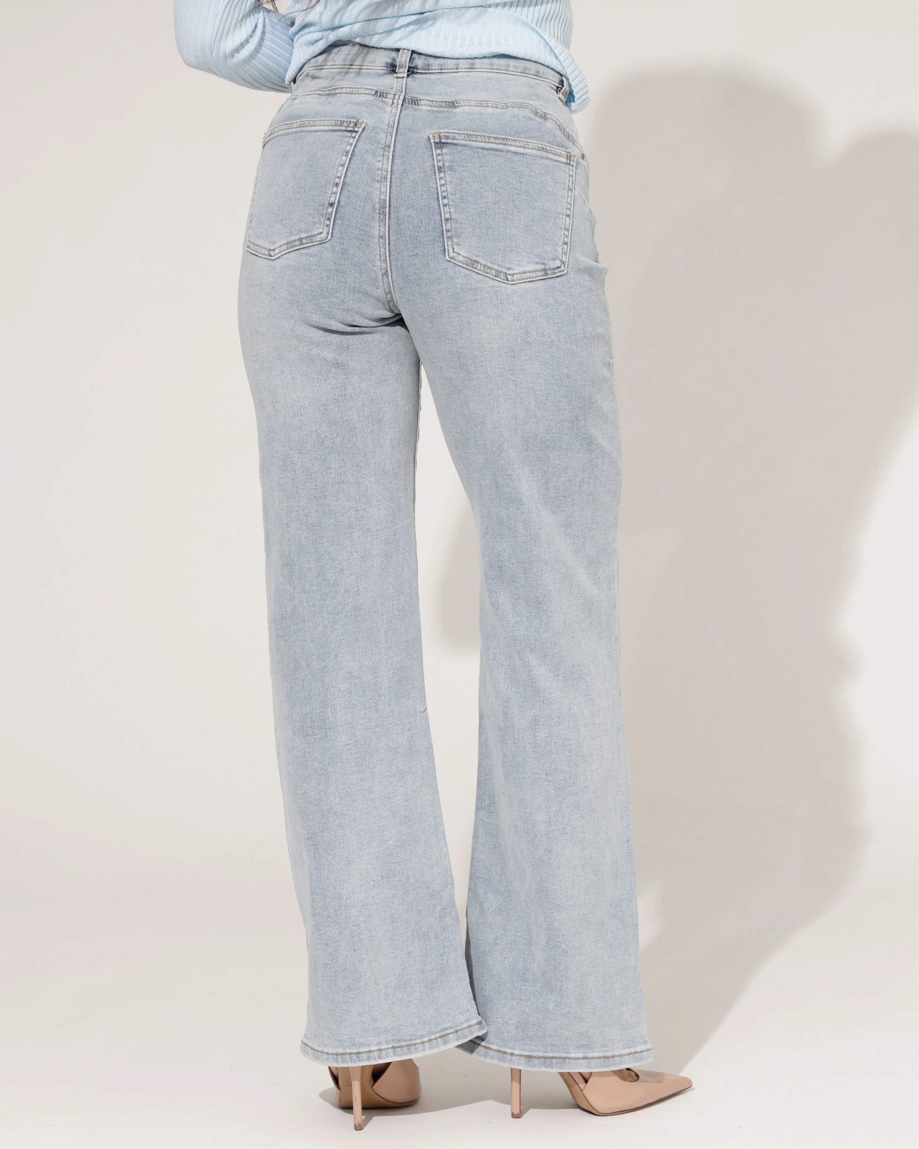 Norfy | Wide leg jeans Felice-1 Blauw - Image 3