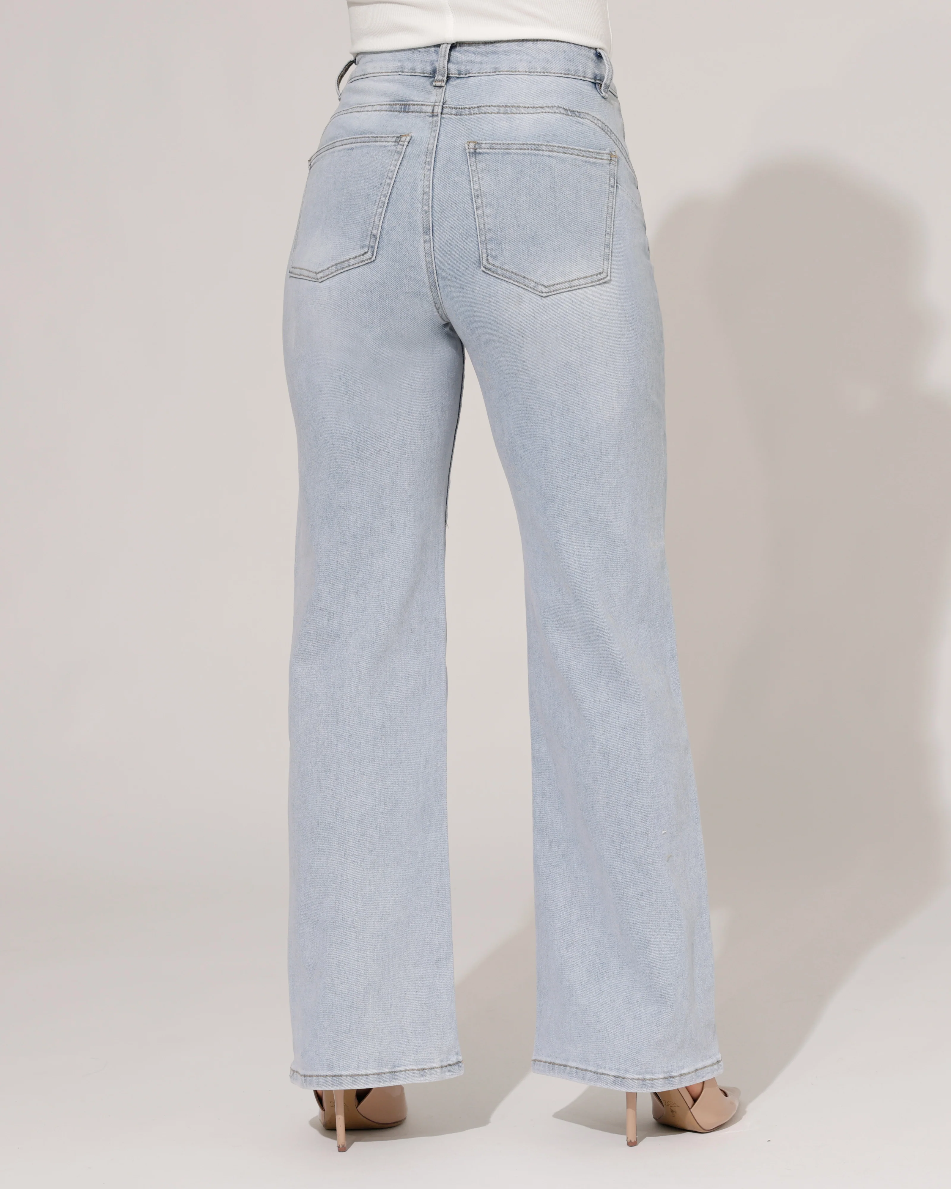 Norfy | Wide leg jeans Tracey-1 Blauw - Image 2