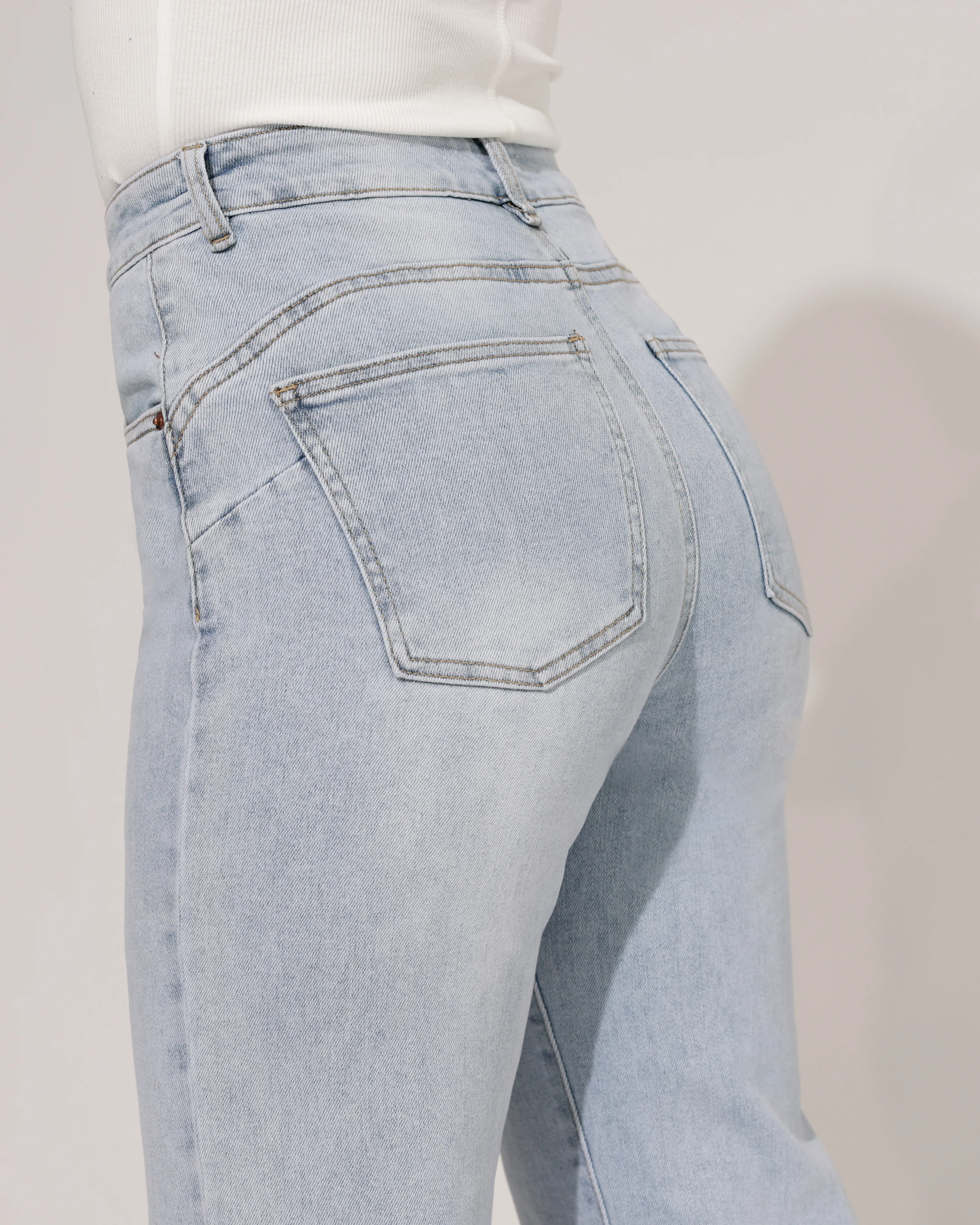 Norfy | Wide leg jeans Tracey-1 Blauw - Image 3