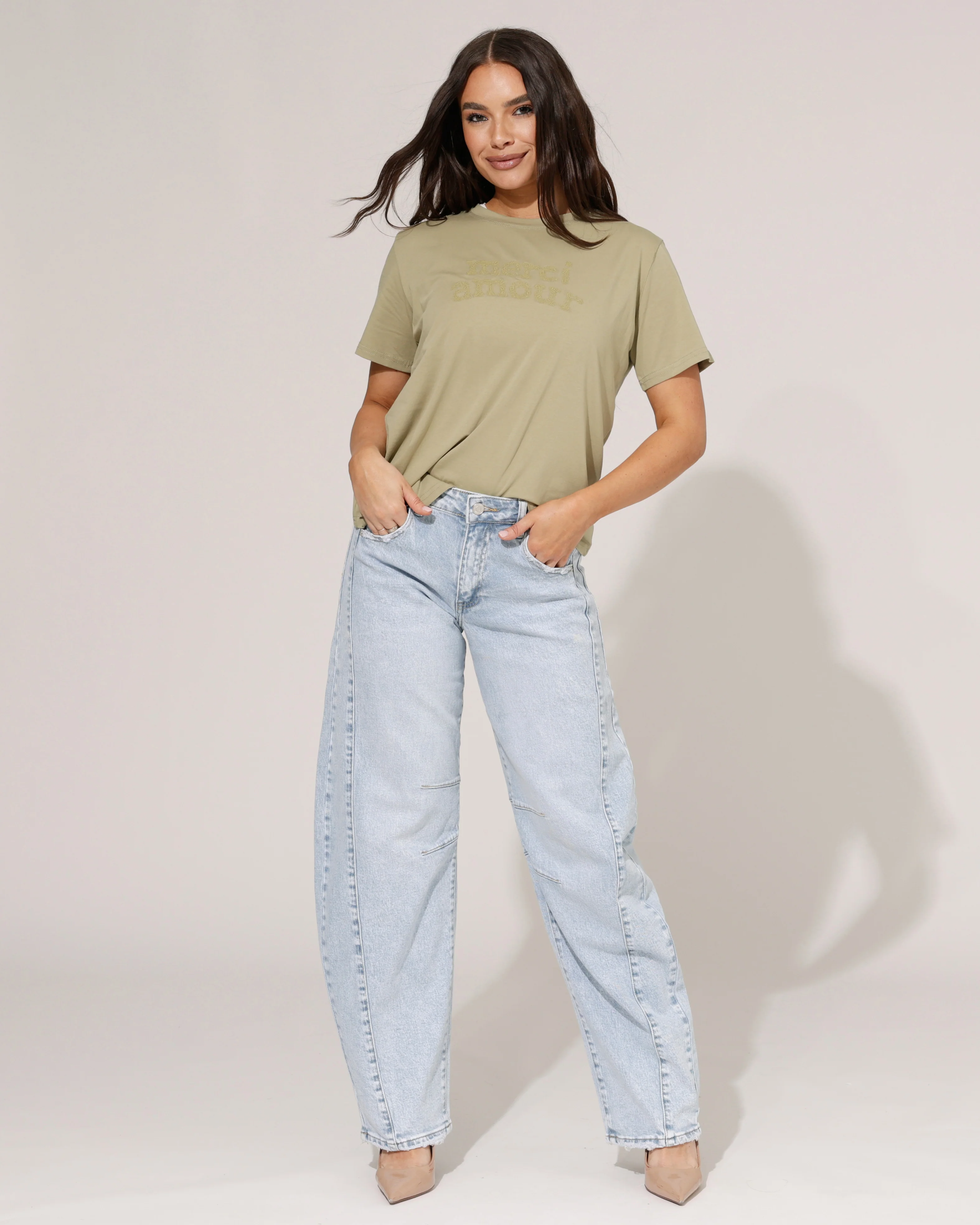 Queen Hearts | Barrel jeans Lucey-1 Lichtblauw - Image 4