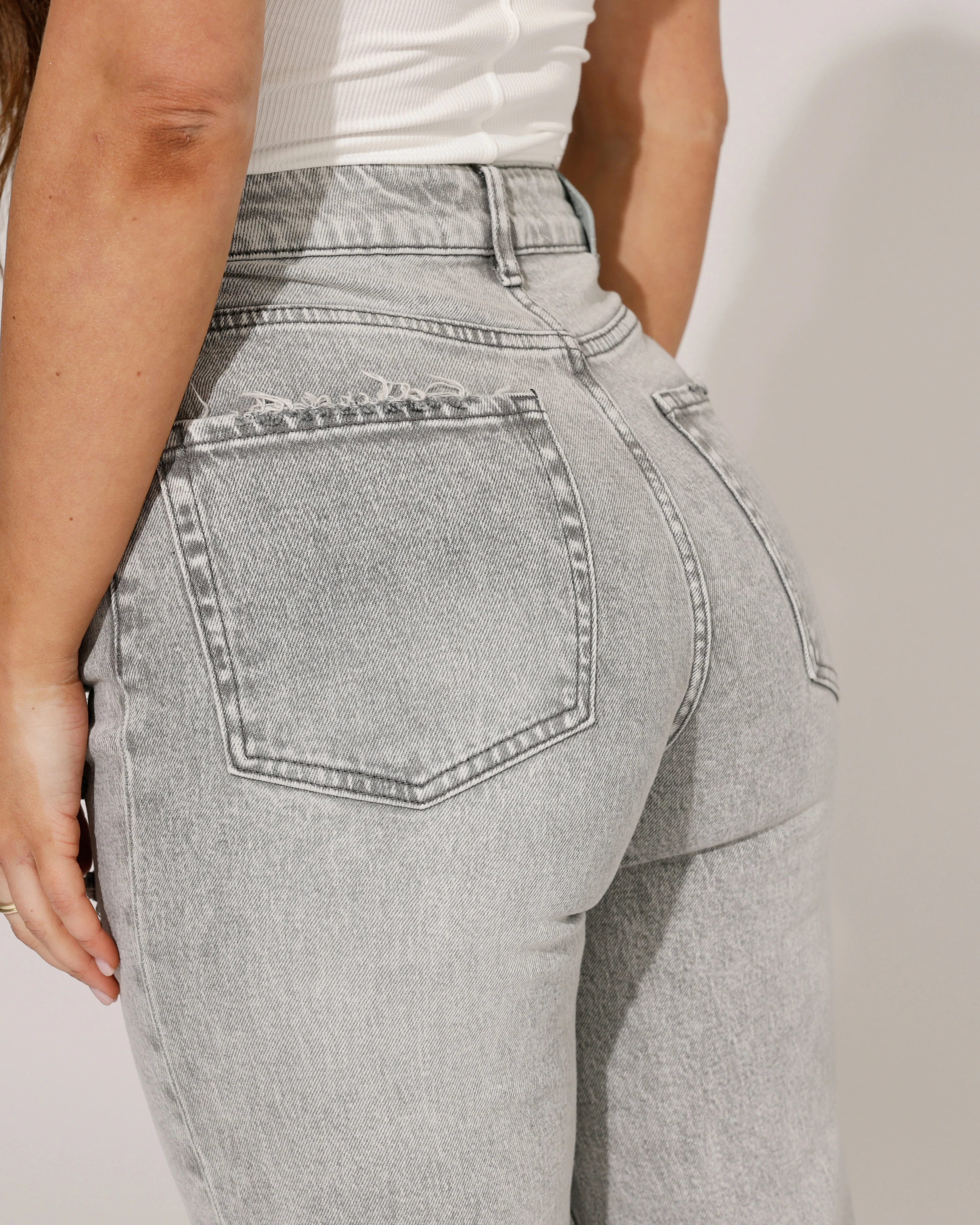Queen Hearts | Wide leg jeans Janey Grijs - Image 6