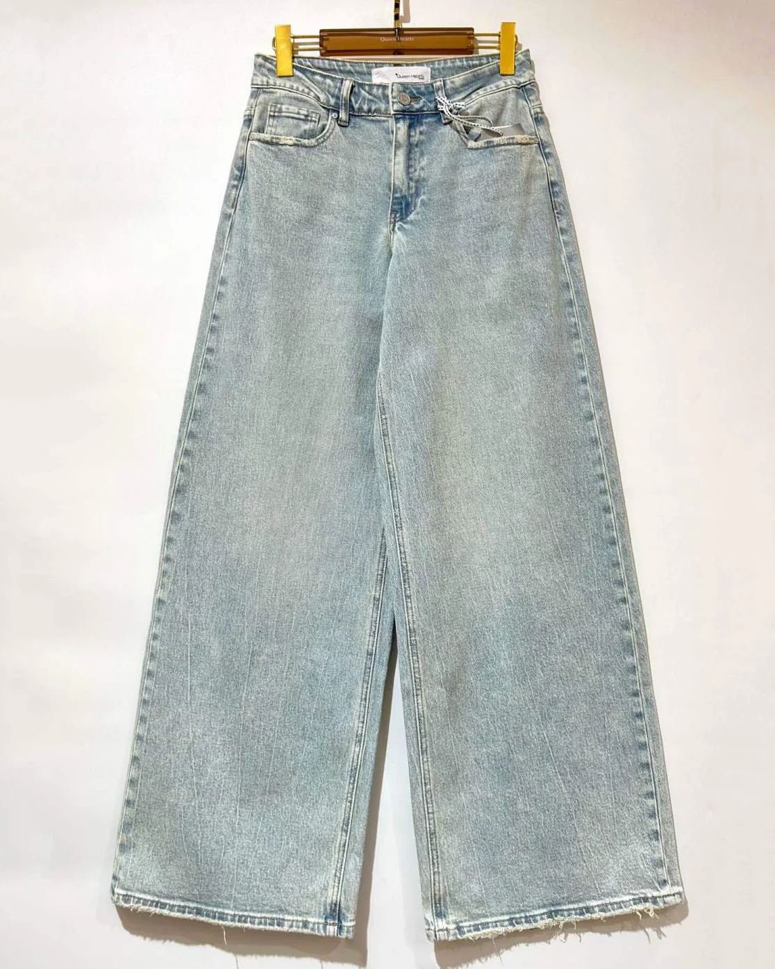 Queen Hearts | Wide leg jeans Joanna-1 Blauw